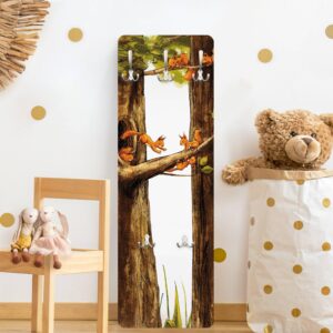wohnli-moebel-suche-800000846970-1 WANDGARDEROBE - Zuhause der Einhörnchen 34/105 cm Holzwerkstoff Bilderwelten Garderoben > Garderobenhaken Braun
