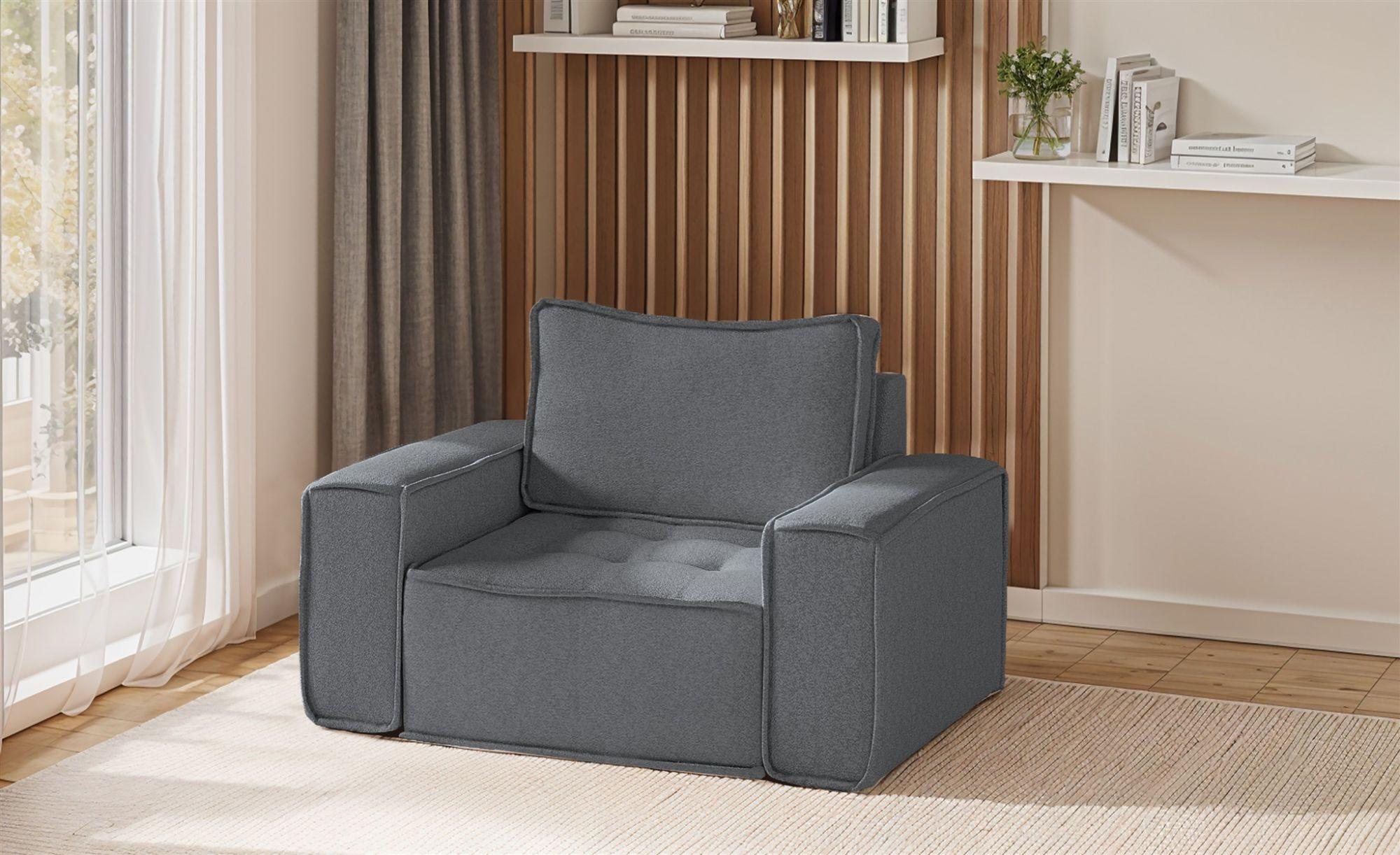 wohnli-moebel-suche-800000847164-1 SESSEL Sande In Alpine Textil Fun Möbel Möbel > Sessel > Polstersessel Anthrazit