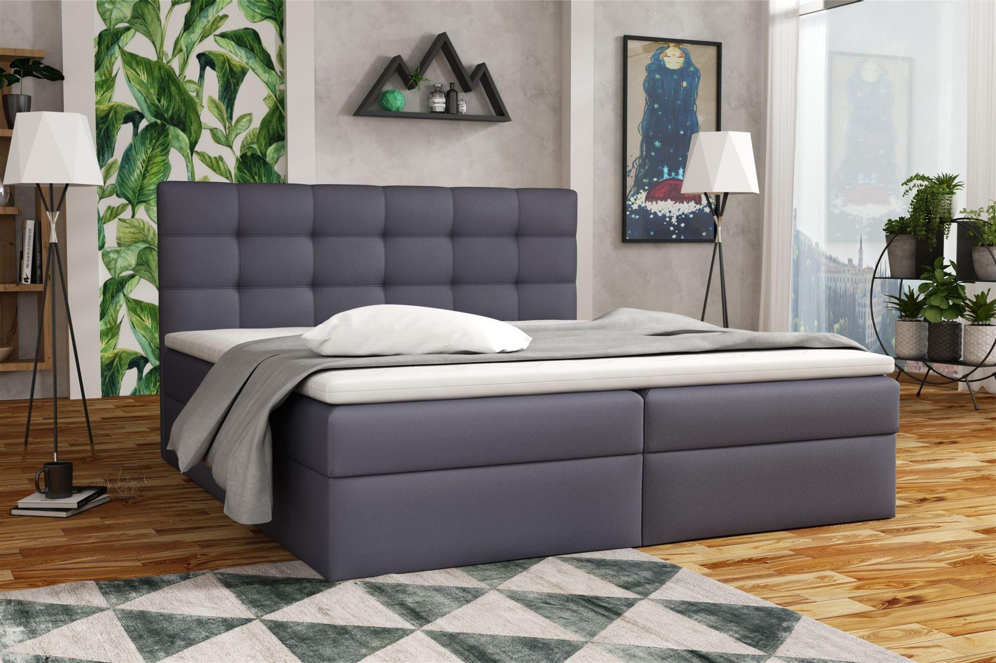 BOXBETT Doriano In Kunstleder Soft Textil Fun Möbel Möbel > Betten > Boxspringbetten Anthrazit