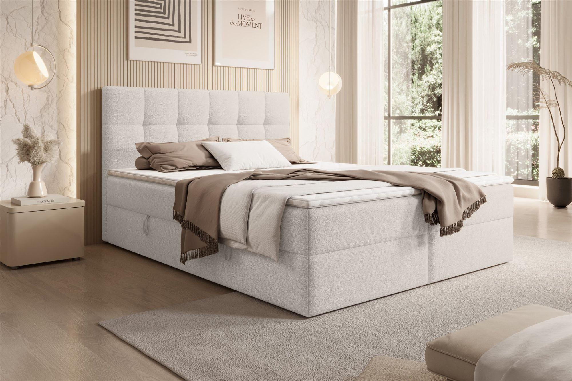 wohnli-moebel-suche-800000847229-1 BOXBETT Arturo In Freya Textil Fun Möbel Möbel > Betten > Boxspringbetten Weiß
