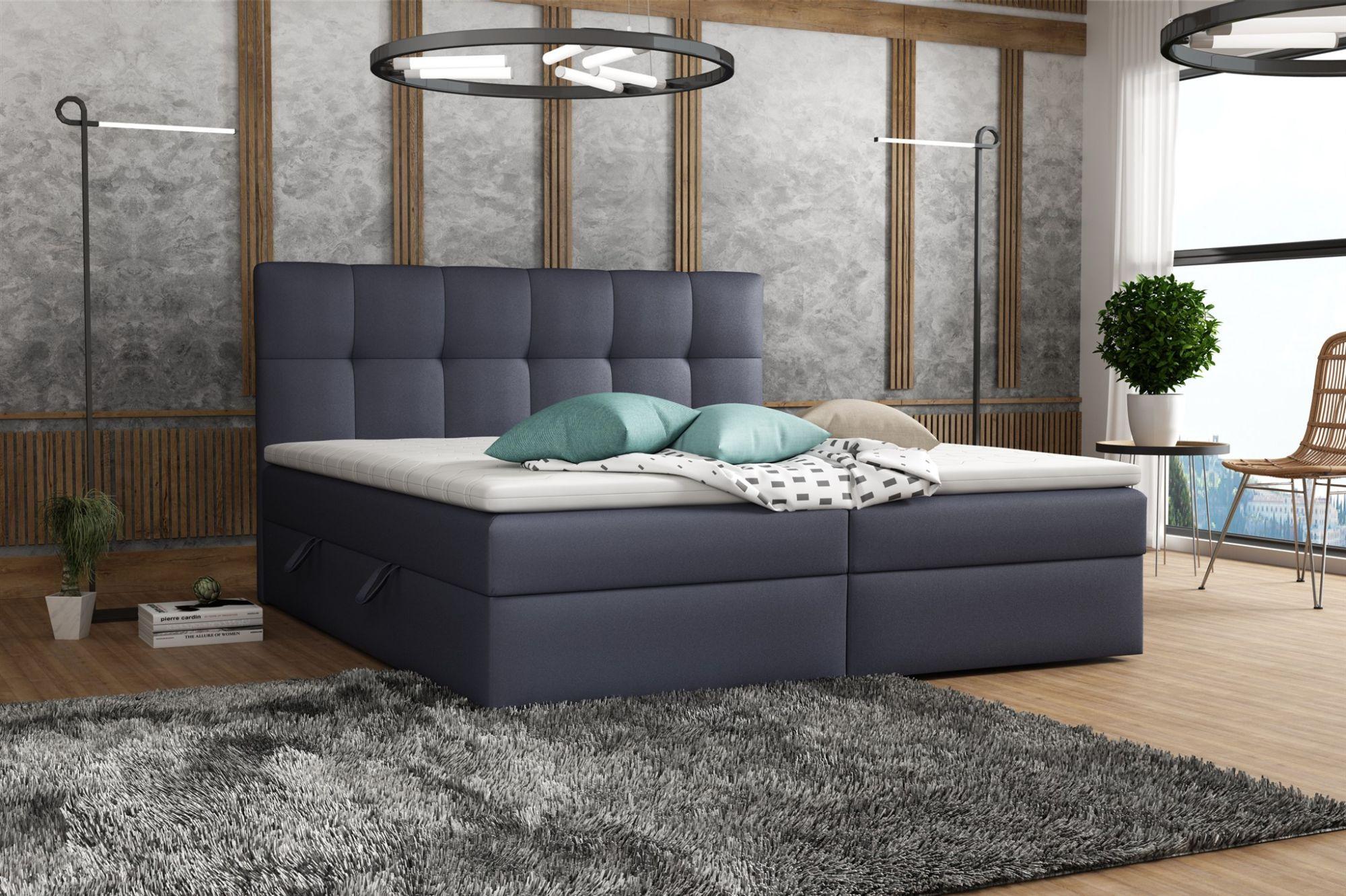 BOXBETT Arturo In Kunstleder Soft Textil Fun Möbel Möbel > Betten > Boxspringbetten Anthrazit