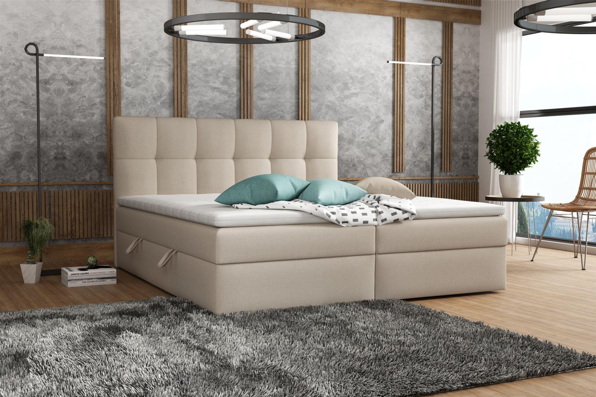 BOXBETT Arturo In Soro Textil Fun Möbel Möbel > Betten > Boxspringbetten Beige
