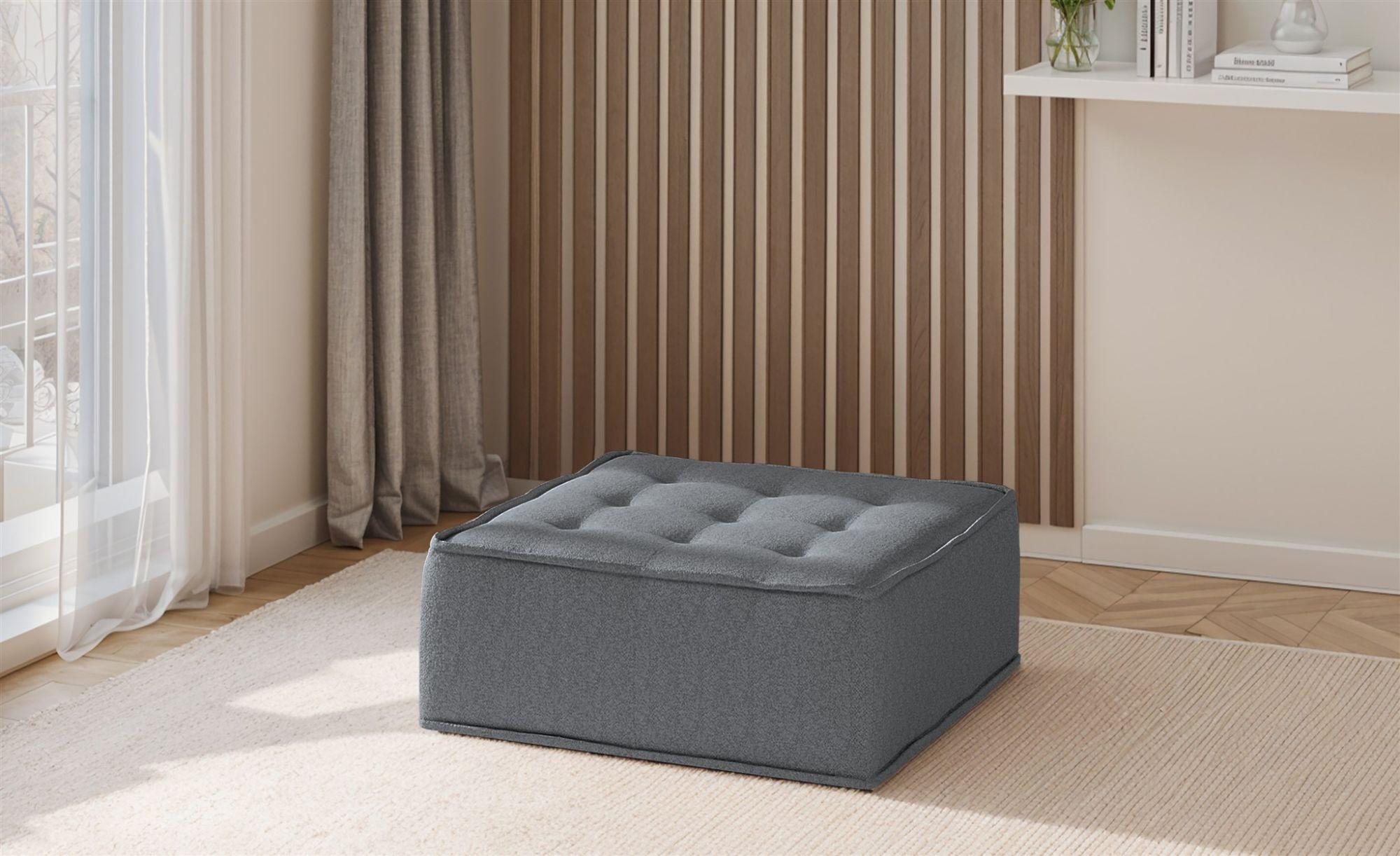 wohnli-moebel-suche-800000847362-1 POLSTERHOCKER Sande In Alpine Textil Fun Möbel Möbel > Sessel > Hocker Anthrazit