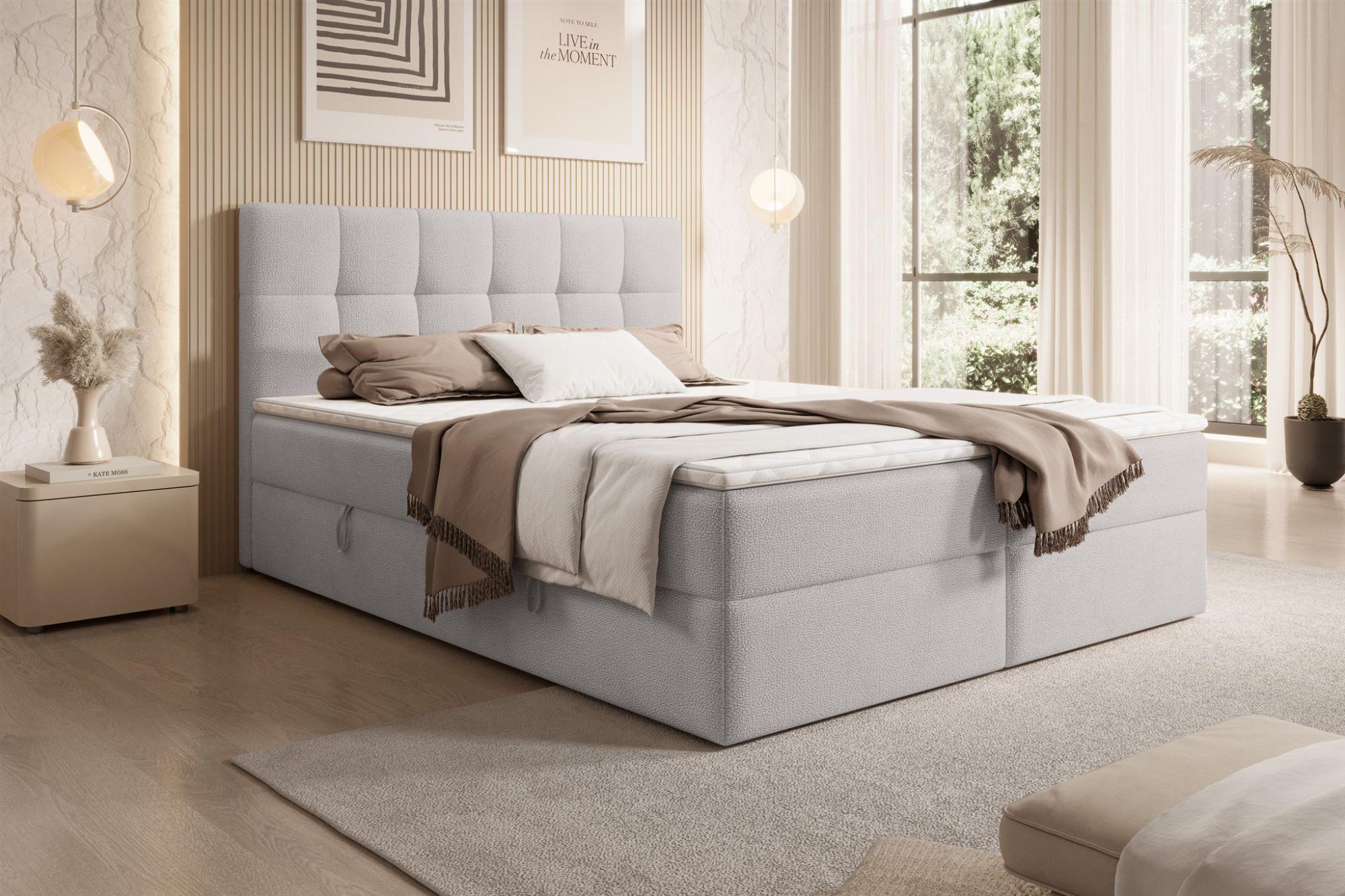 BOXBETT Arturo In Freya Textil Fun Möbel Möbel > Betten > Boxspringbetten Grau