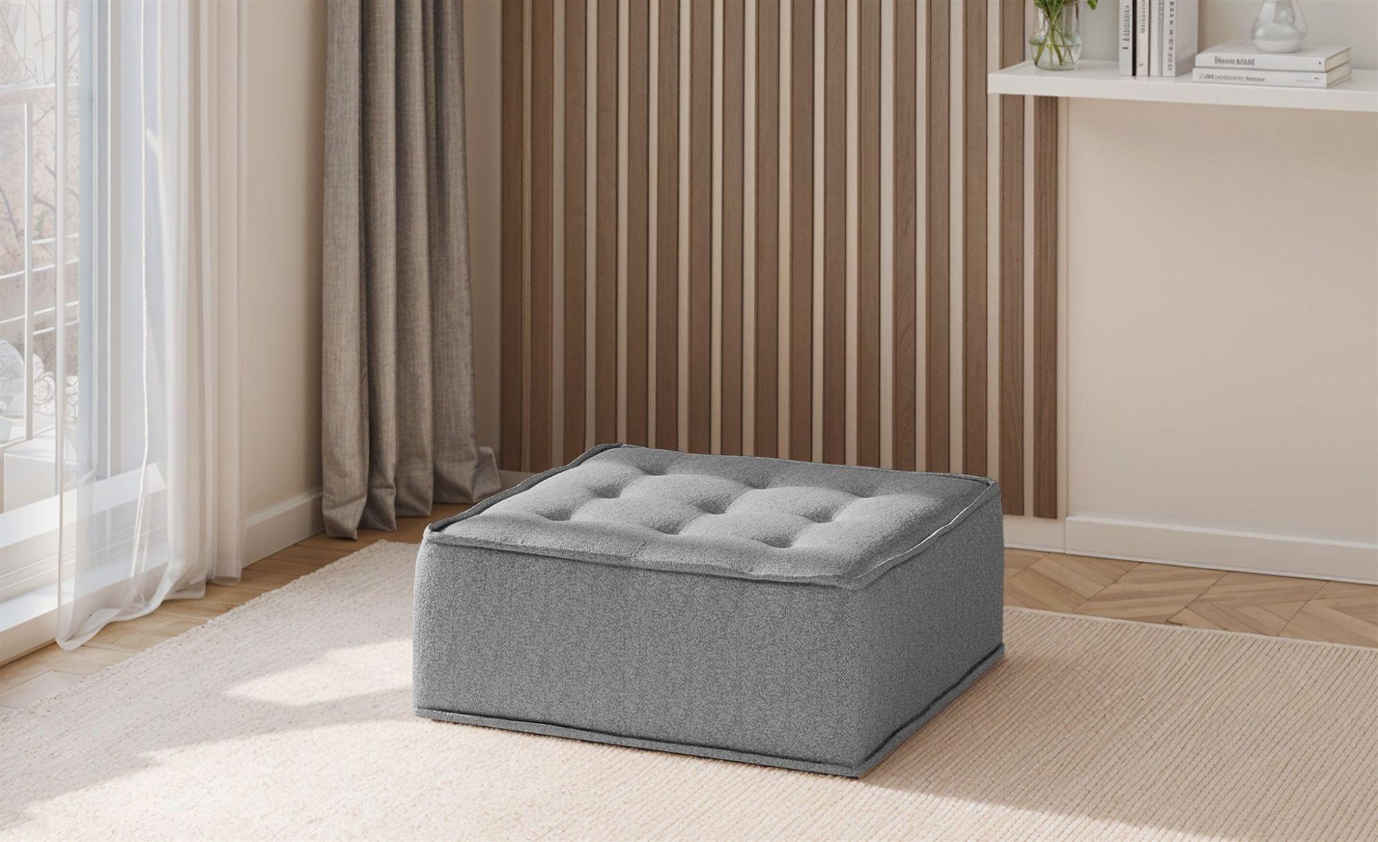 POLSTERHOCKER Sande In Raven Textil Fun Möbel Möbel > Sessel > Hocker Grau