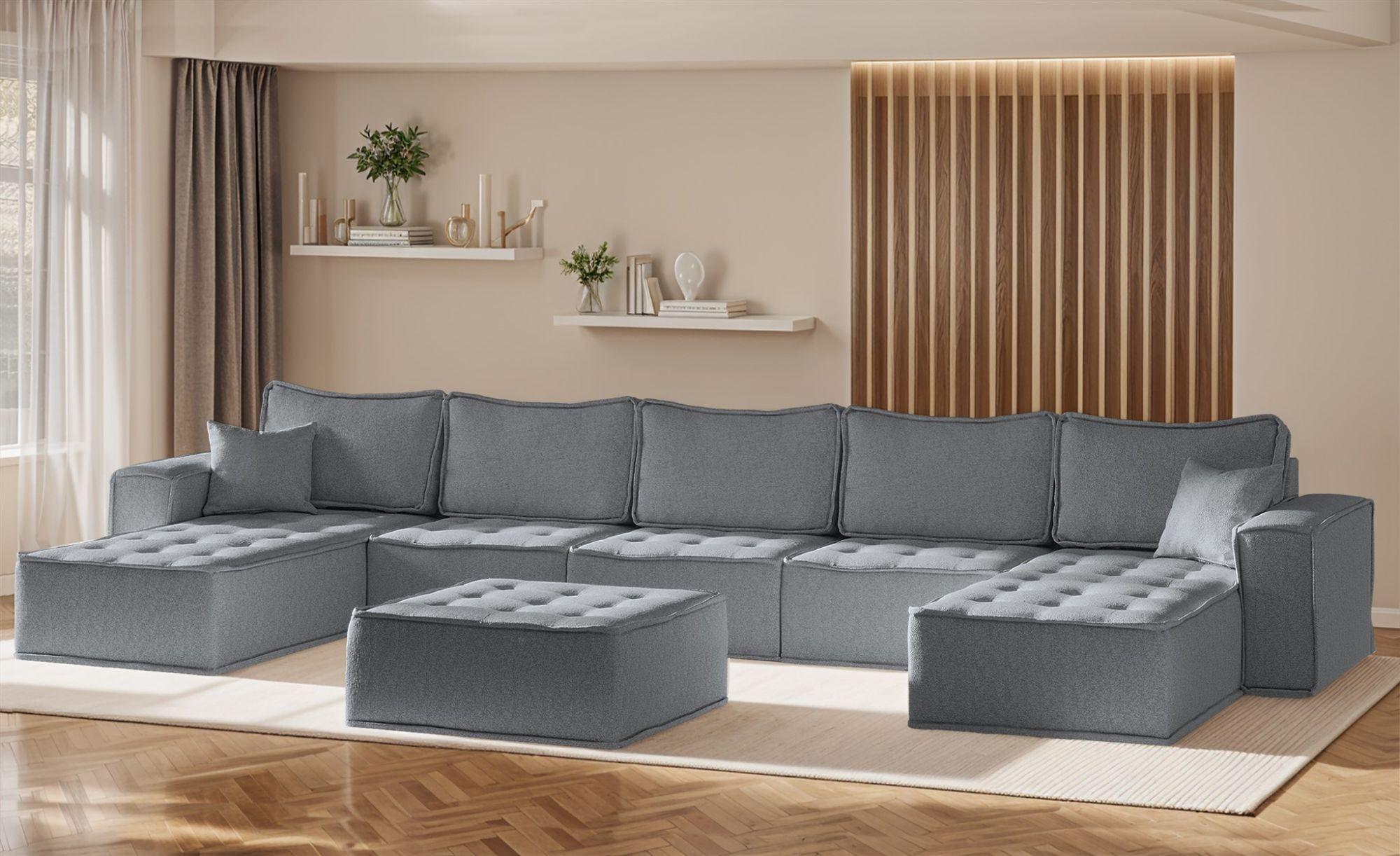 wohnli-moebel-suche-800000847439-1 WOHNLANDSCHAFT Sande In Alpine Textil Fun Möbel Möbel > Sofas & Couches > Wohnlandschaften > Wohnlandschaften U-Form Anthrazit