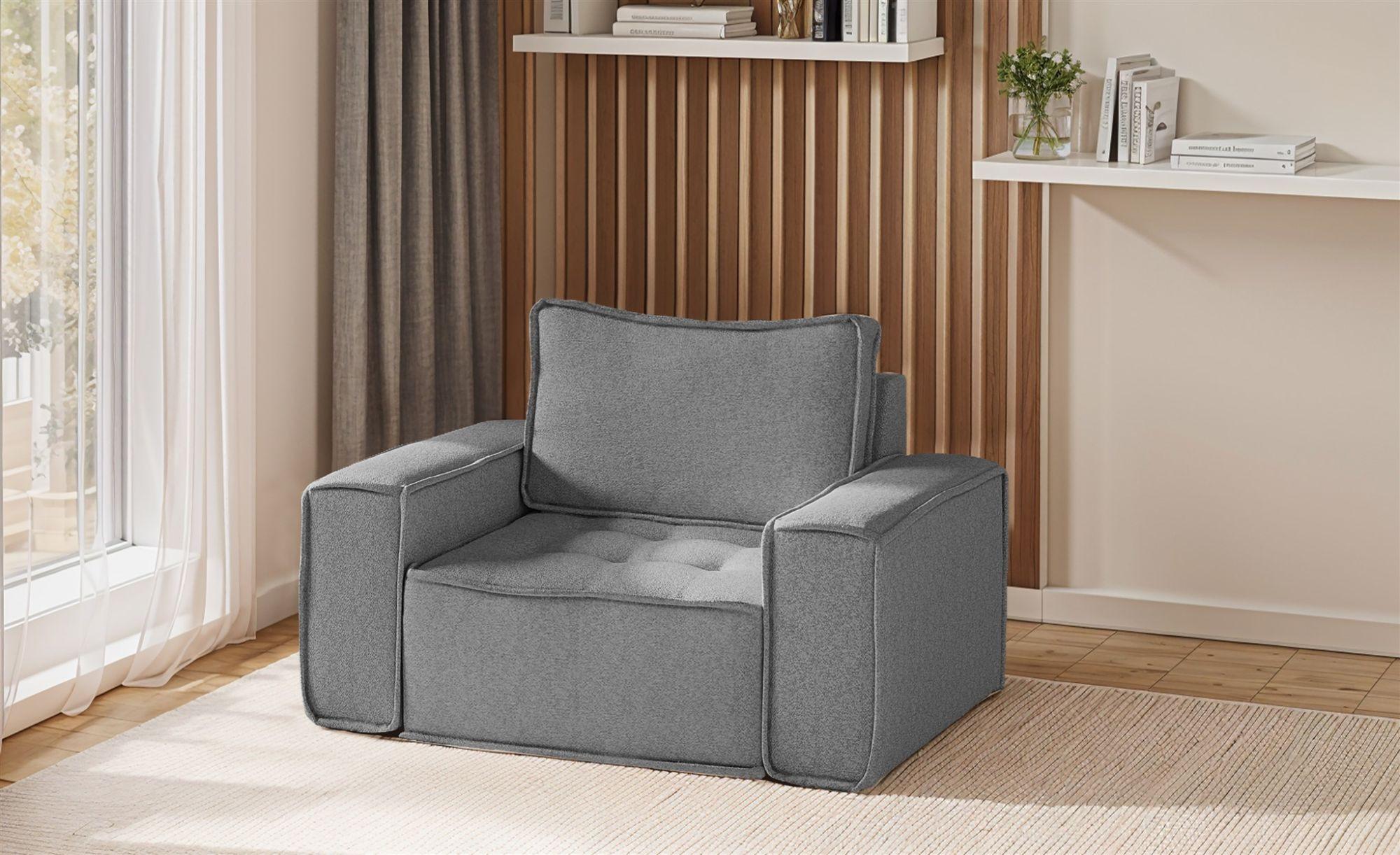 wohnli-moebel-suche-800000847456-1 SESSEL Sande In Raven Textil Fun Möbel Möbel > Sessel > Polstersessel Grau