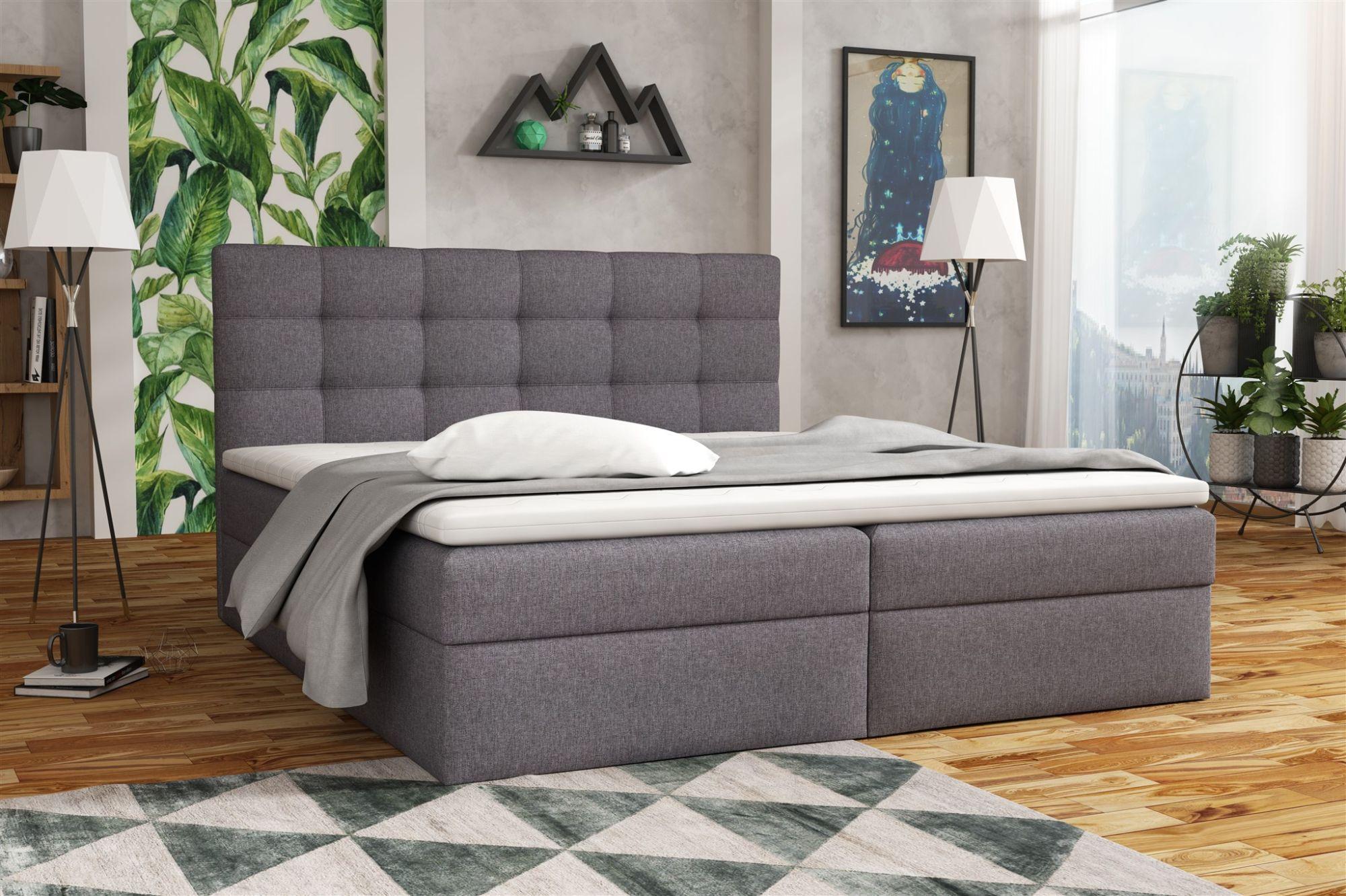 BOXBETT Doriano In Sawana Textil Fun Möbel Möbel > Betten > Boxspringbetten Grau