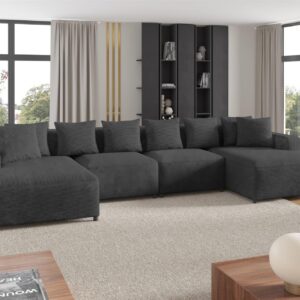 WOHNLANDSCHAFT Megan In Poso Textil Fun Möbel Möbel > Sofas & Couches > Wohnlandschaften > Wohnlandschaften U-Form Grau