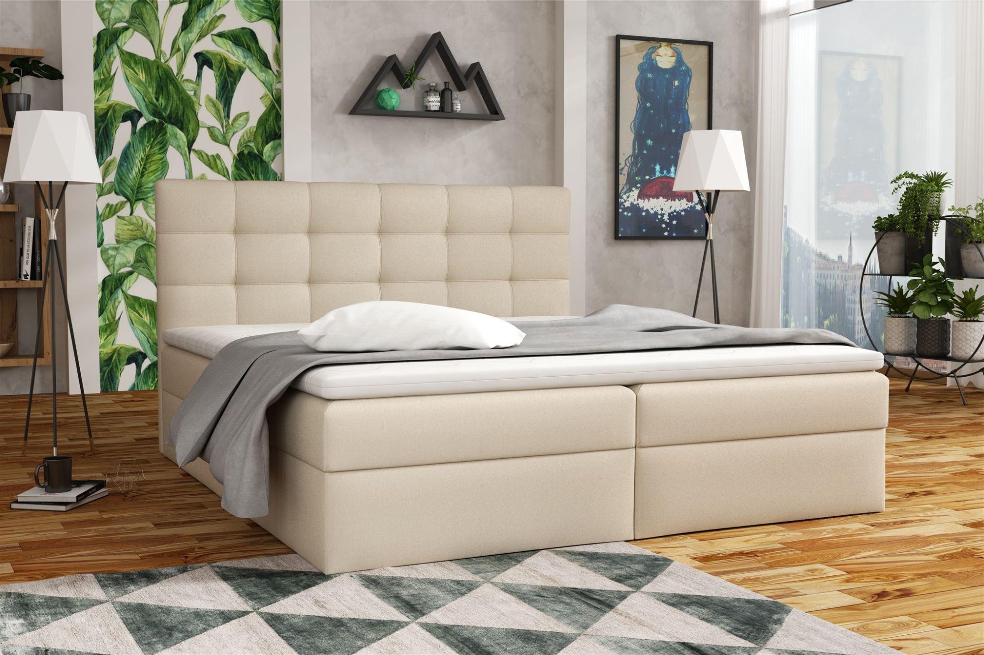 BOXBETT Doriano In Kunstleder Soft Textil Fun Möbel Möbel > Betten > Boxspringbetten Beige