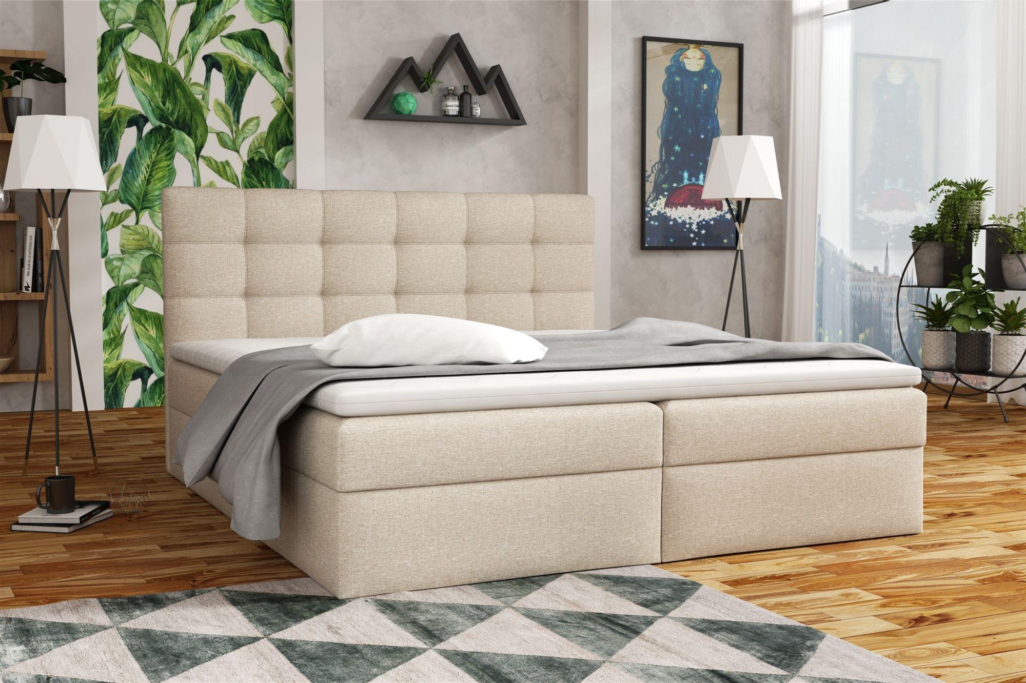 wohnli-moebel-suche-800000847510-1 BOXBETT Doriano In Sawana Textil Fun Möbel Möbel > Betten > Boxspringbetten Beige