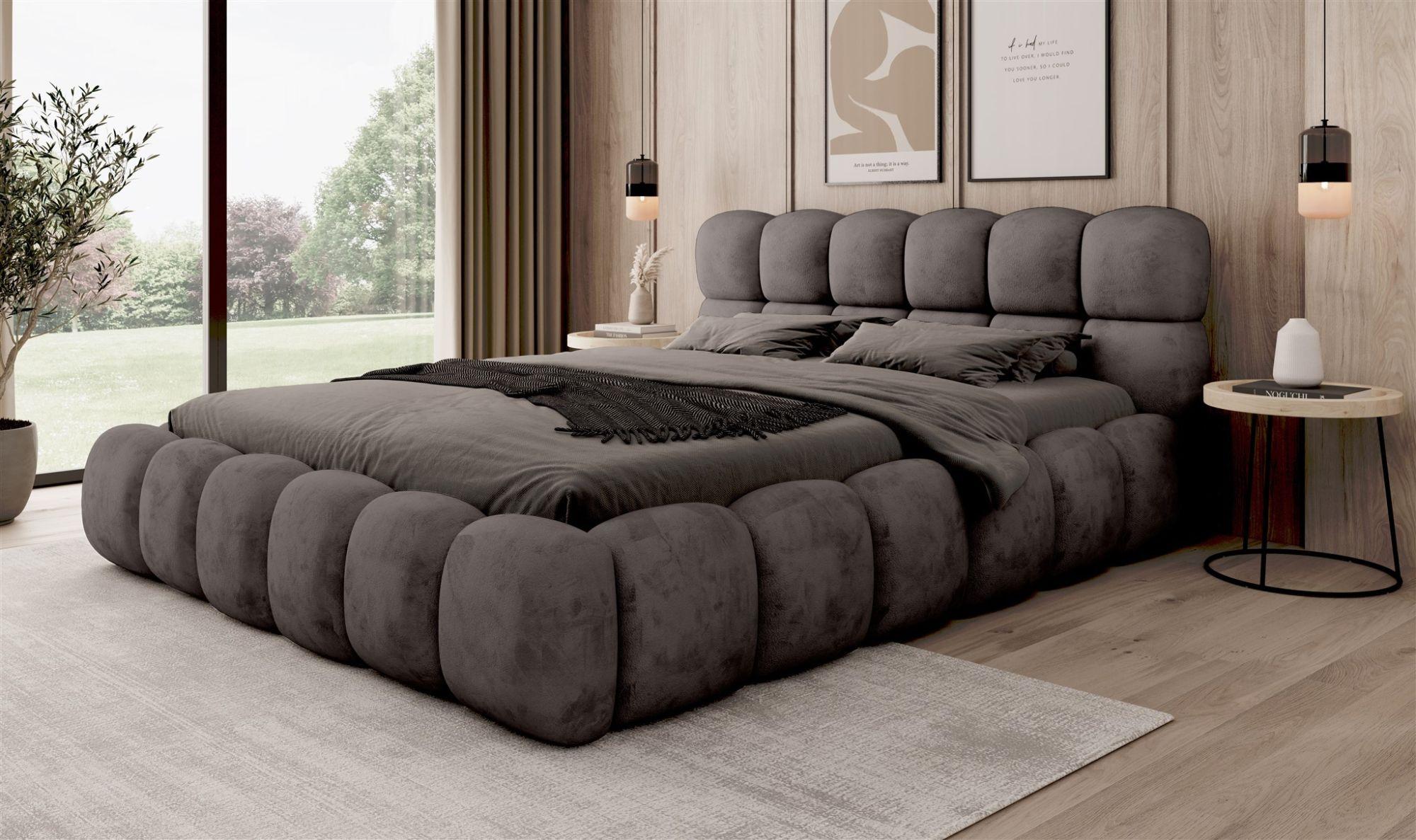 POLSTERBETT Aurelia Komplettset Textil Fun Möbel Möbel > Betten > Polsterbetten Anthrazit