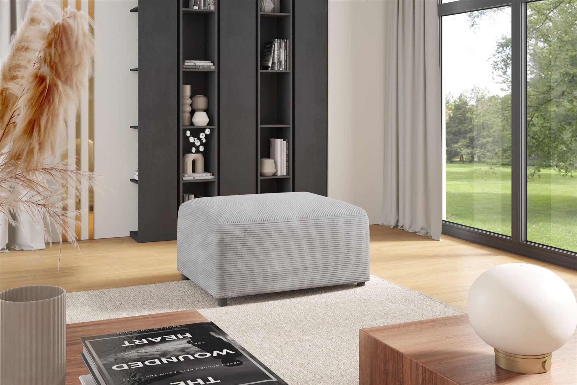 POLSTERHOCKER Megan In Poso Textil Fun Möbel Möbel > Sessel > Hocker Grau