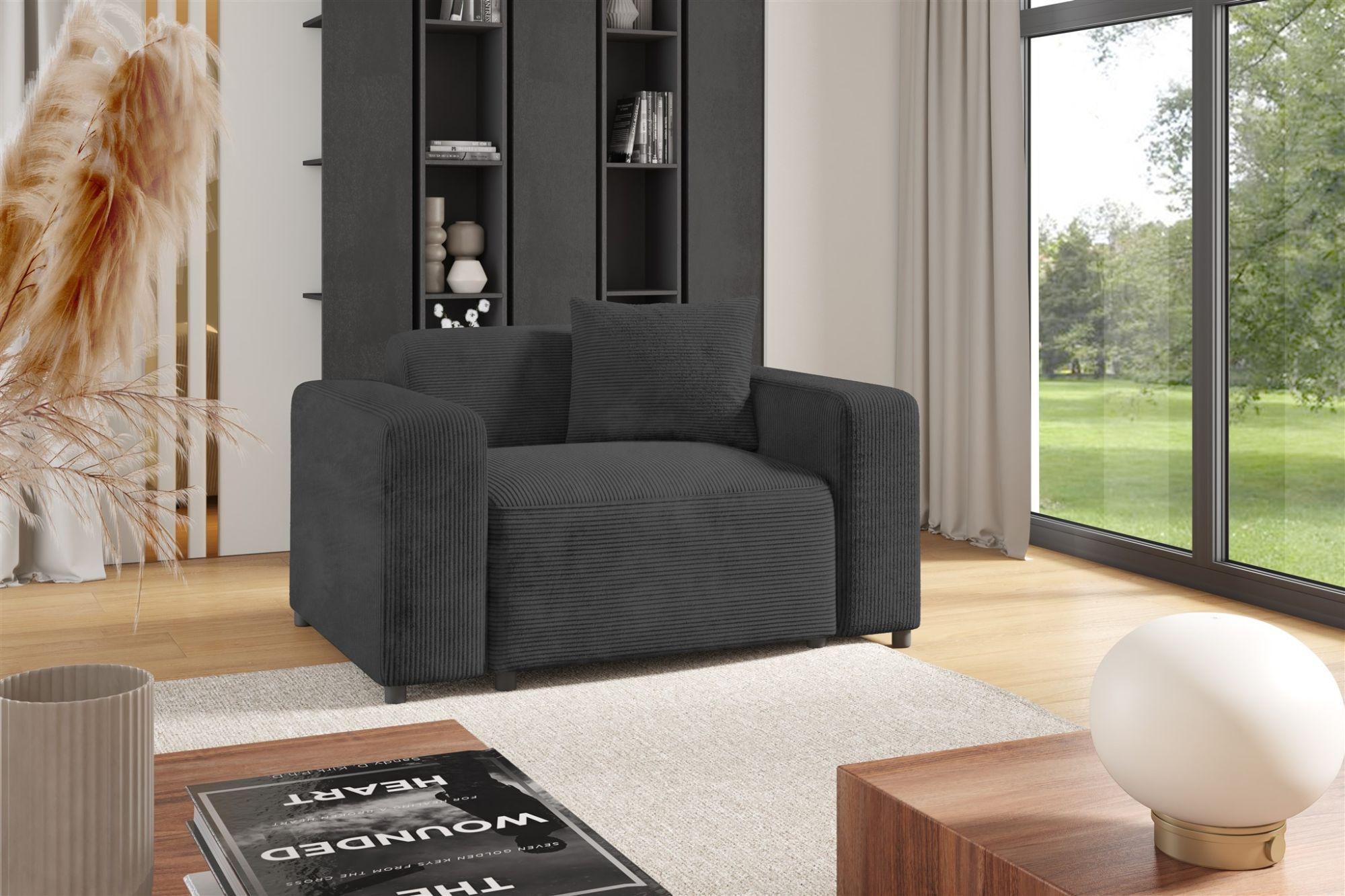 wohnli-moebel-suche-800000847625-1 SESSEL Megan In Poso Textil Fun Möbel Möbel > Sessel > Polstersessel Grau