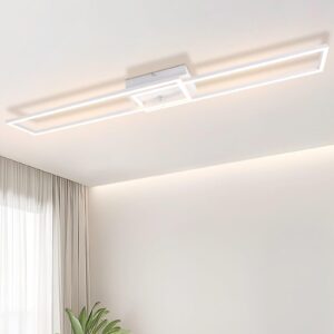 LED-DECKENLEUCHTE Ludwigslust 102.5/18.5/7.5 cm Deckenlampe Metall Nettlife Lampen & Leuchten > LED-Leuchten > LED-Deckenleuchten Weiß