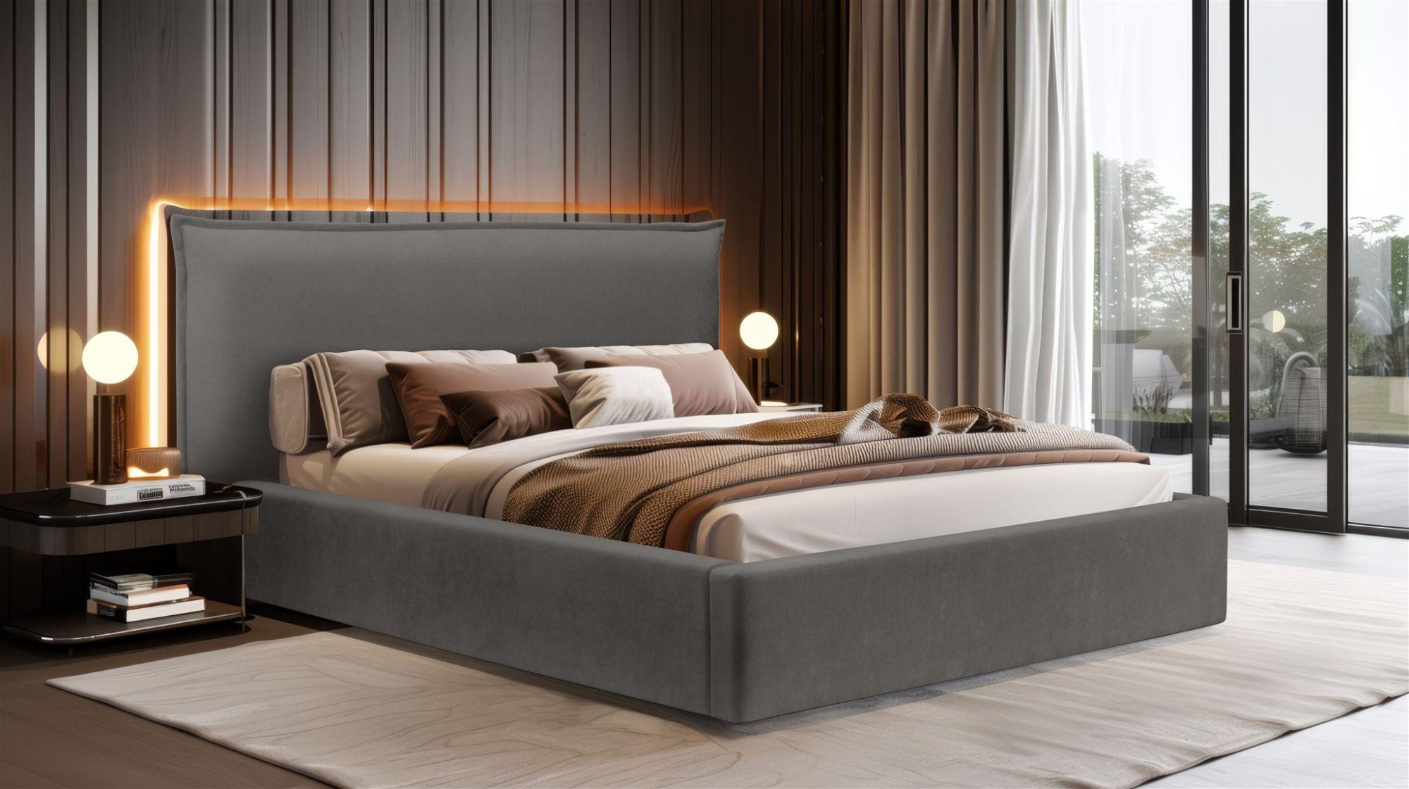 wohnli-moebel-suche-800000847984-1 POLSTERBETT Amada Komplettset Textil Fun Möbel Möbel > Betten > Polsterbetten Anthrazit