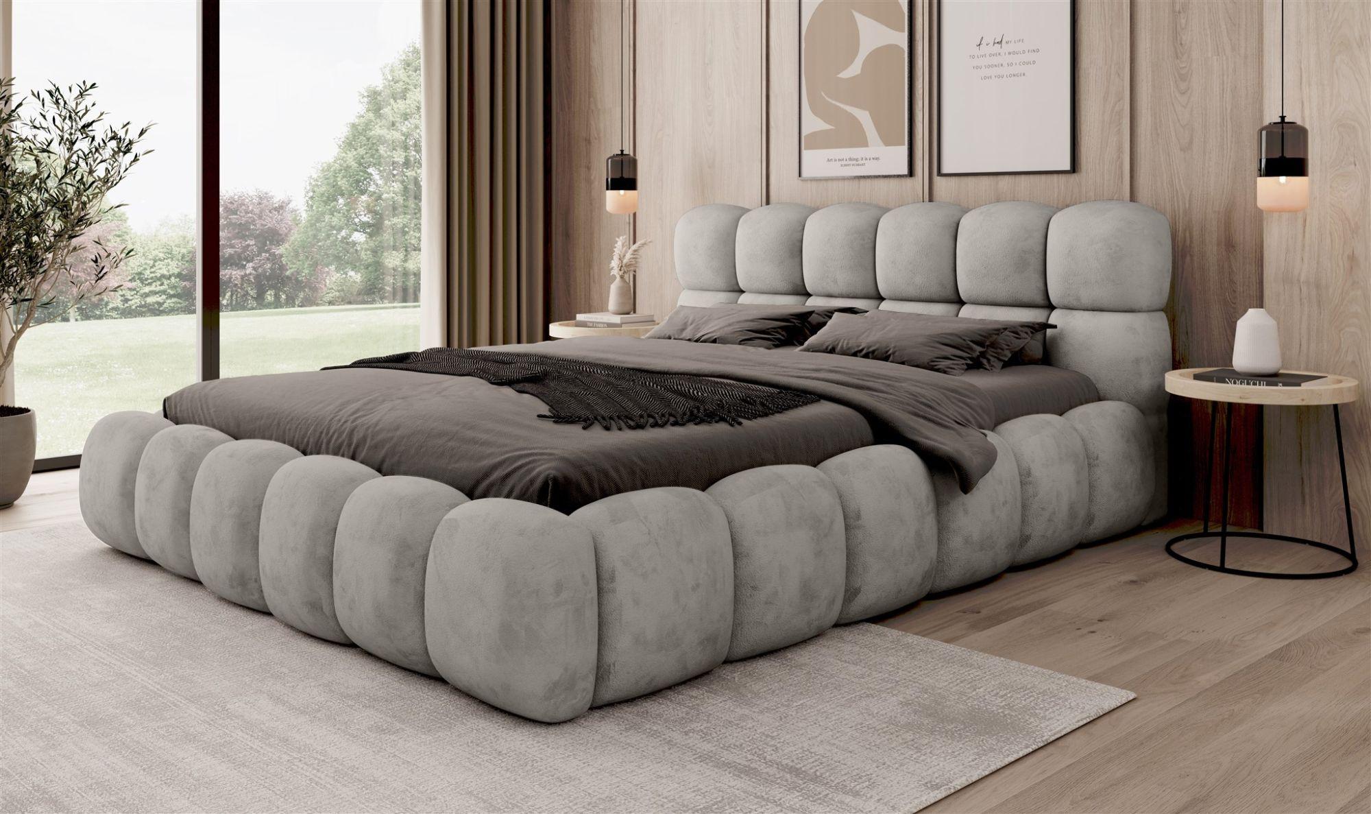 wohnli-moebel-suche-800000848043-1 POLSTERBETT Aurelia Komplettset Textil Fun Möbel Möbel > Betten > Polsterbetten Grau