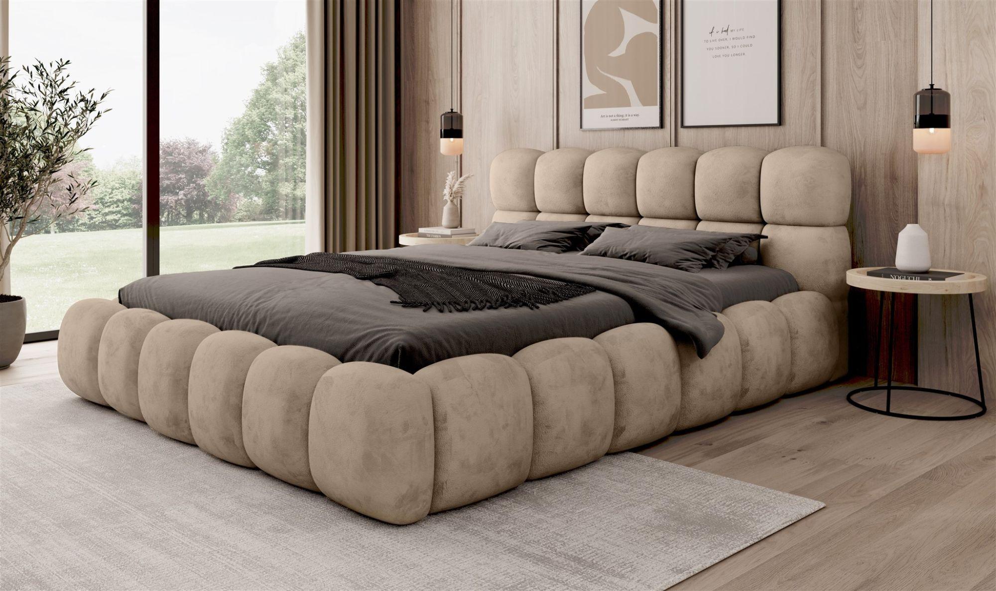 POLSTERBETT Aurelia Komplettset Textil Fun Möbel Möbel > Betten > Polsterbetten Beige