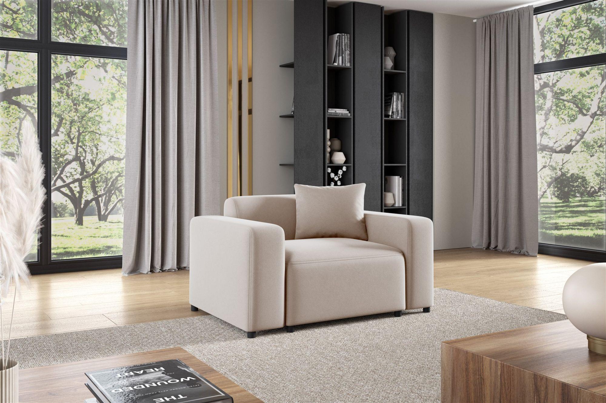 SESSEL Megan In Salvador Textil Fun Möbel Möbel > Sessel > Polstersessel Beige