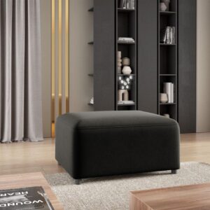 POLSTERHOCKER Megan In Salvador Textil Fun Möbel Möbel > Sessel > Hocker Schwarz