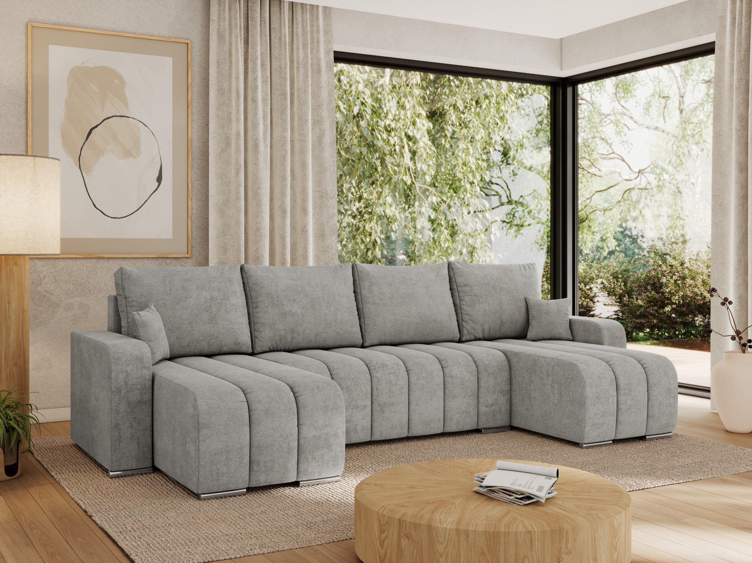 wohnli-moebel-suche-800000849835-1 WOHNLANDSCHAFT KIRASSO U Hellgrau Struktur Textil MKS Möbel > Sofas & Couches > Wohnlandschaften > Wohnlandschaften U-Form Grau