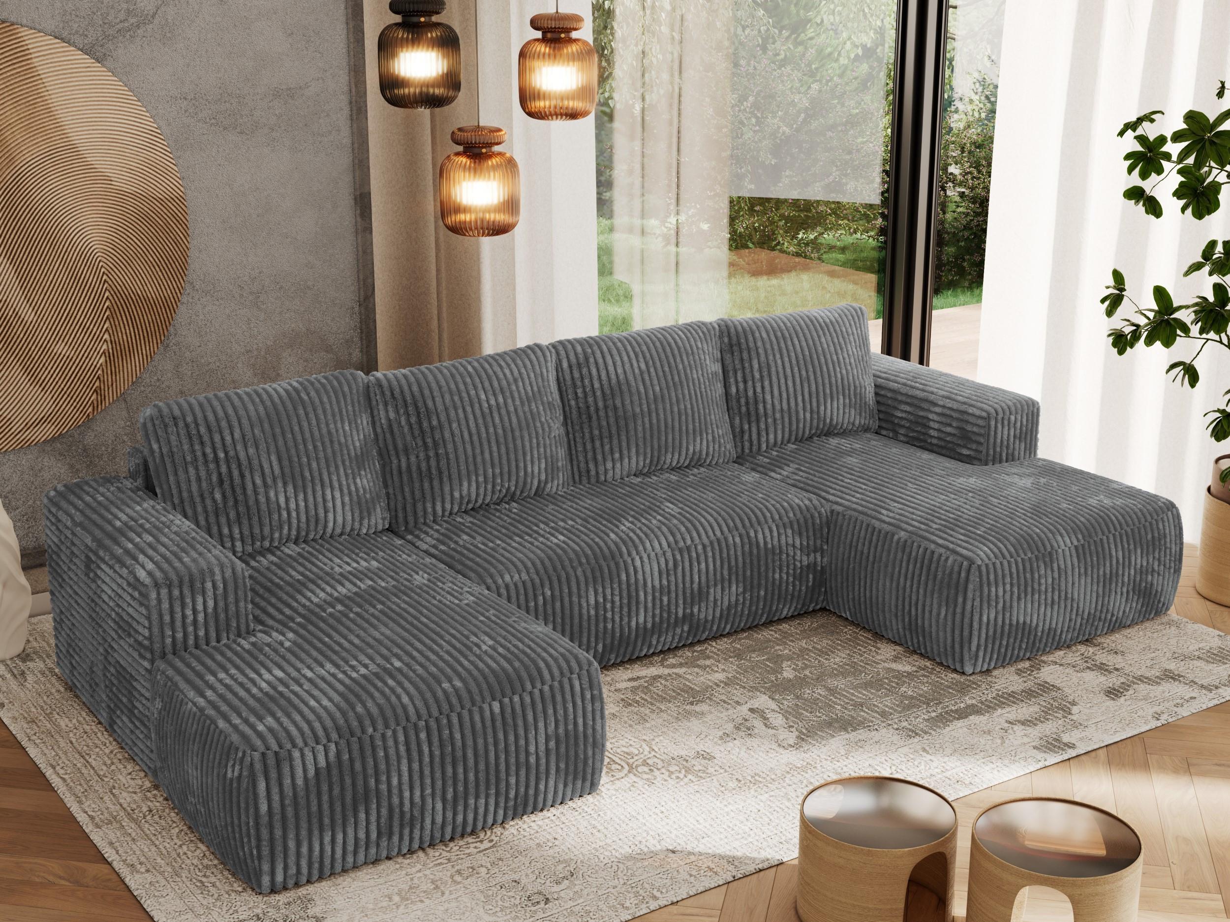 wohnli-moebel-suche-800000849868-1 WOHNLANDSCHAFT TRENTINO U Dunkelgrau Cord Textil MKS Möbel > Sofas & Couches > Wohnlandschaften > Wohnlandschaften U-Form Grau
