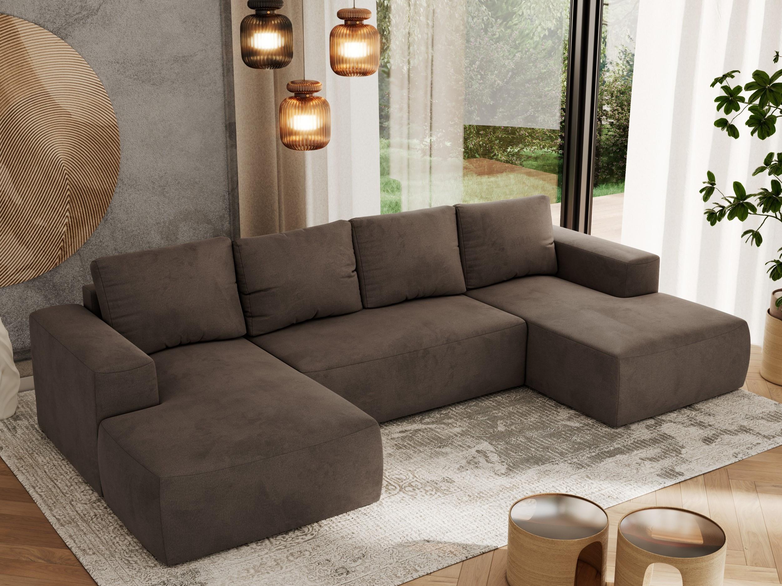 wohnli-moebel-suche-800000849871-1 WOHNLANDSCHAFT TRENTINO U Braun Velvet Textil MKS Möbel > Sofas & Couches > Wohnlandschaften > Wohnlandschaften U-Form Braun