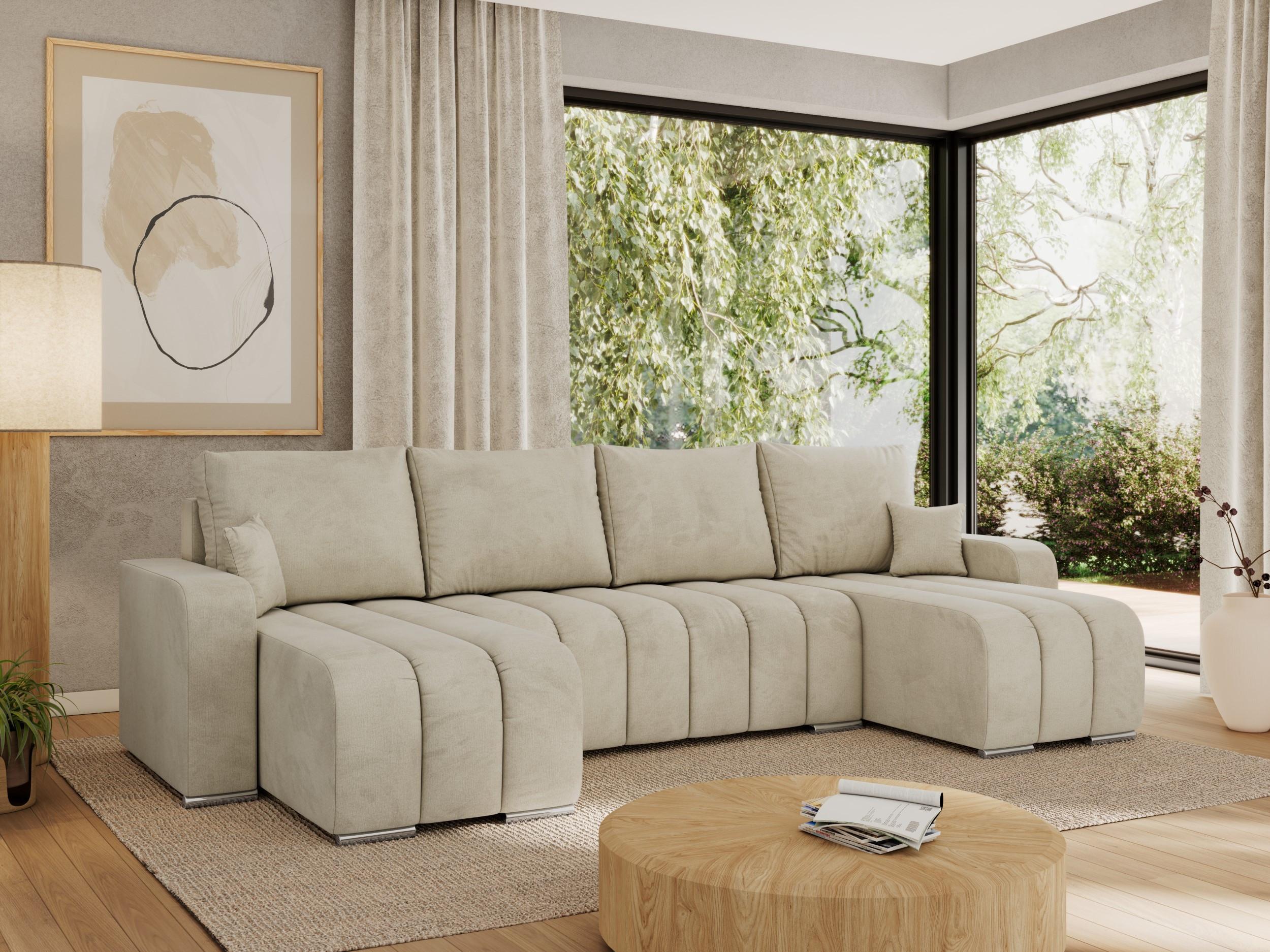 wohnli-moebel-suche-800000849882-1 WOHNLANDSCHAFT KIRASSO U Beige Velvet Textil MKS Möbel > Sofas & Couches > Wohnlandschaften > Wohnlandschaften U-Form Beige
