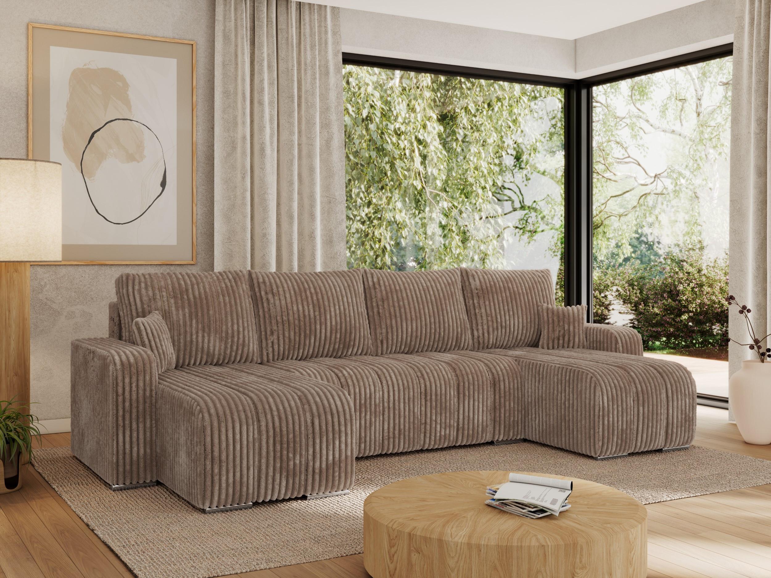 WOHNLANDSCHAFT KIRASSO U Braun Cord Textil MKS Möbel > Sofas & Couches > Wohnlandschaften > Wohnlandschaften U-Form Braun