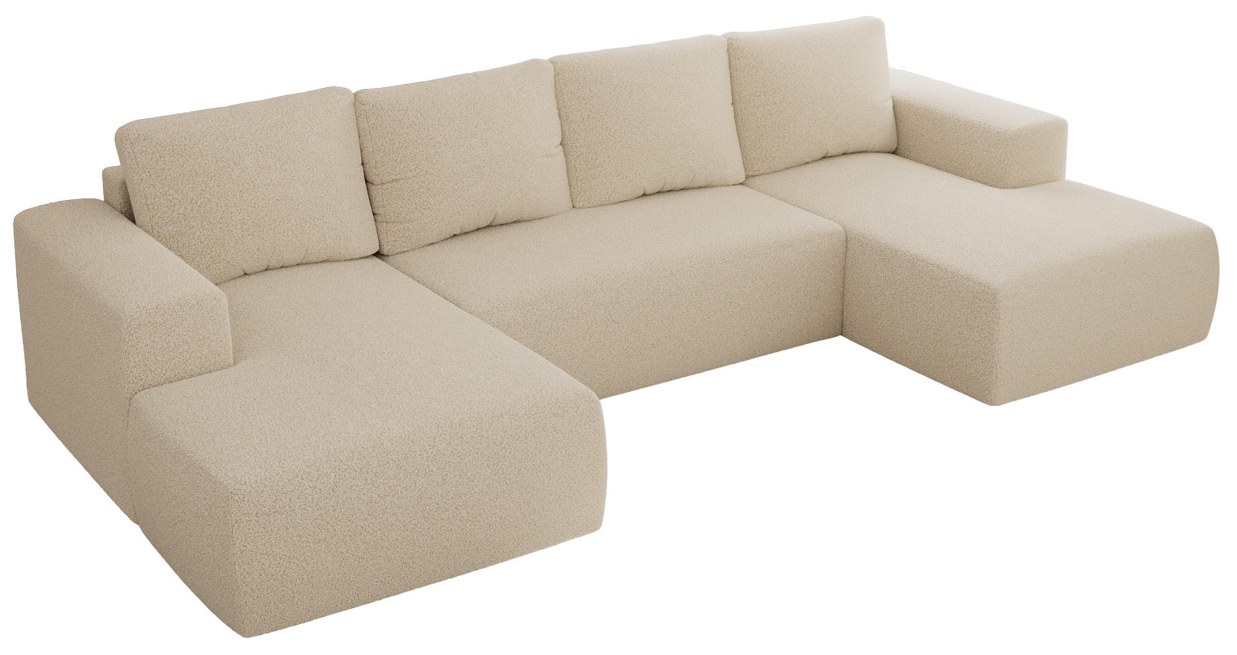 Wohnli Möbelsuche - WOHNLANDSCHAFT TRENTINO U Beige Boucle