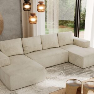 WOHNLANDSCHAFT TRENTINO U Beige Velvet Textil MKS Möbel > Sofas & Couches > Wohnlandschaften > Wohnlandschaften U-Form Beige