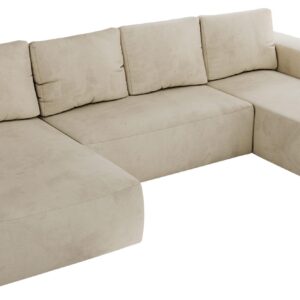 Wohnli Möbelsuche - WOHNLANDSCHAFT TRENTINO U Beige Velvet