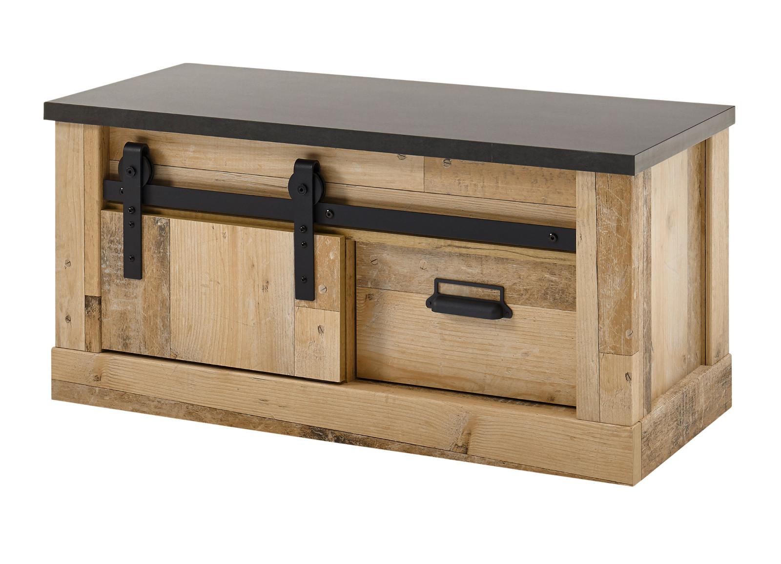 Wohnli Möbelsuche - GARDEROBENBANK Used Wood Vintage 93 x 46 cm