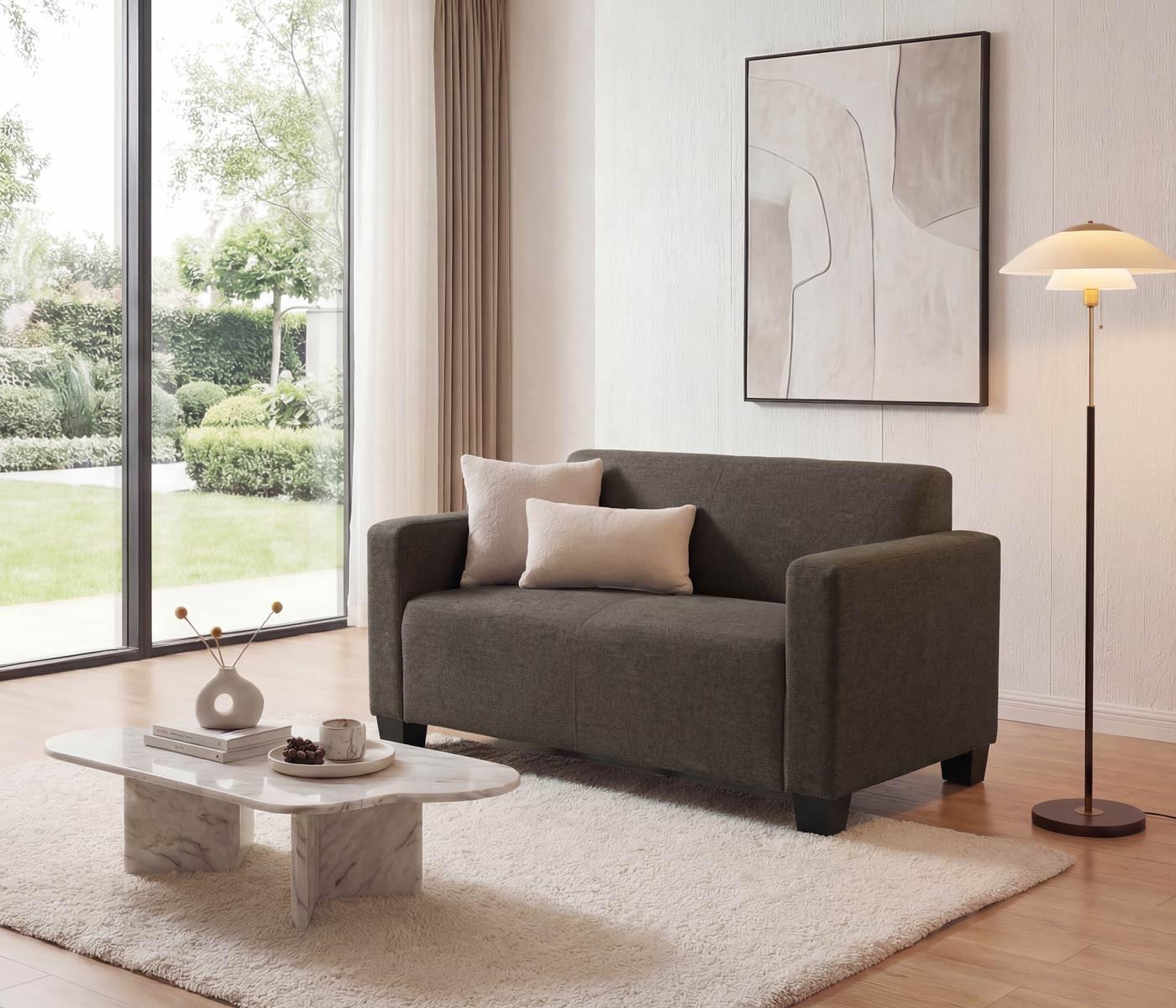 wohnli-moebel-suche-800000852710-1 2-SITZER SOFA COUCH LOUNGESOFA Braun Textil MCW Möbel > Sofas & Couches > Sofas Braun