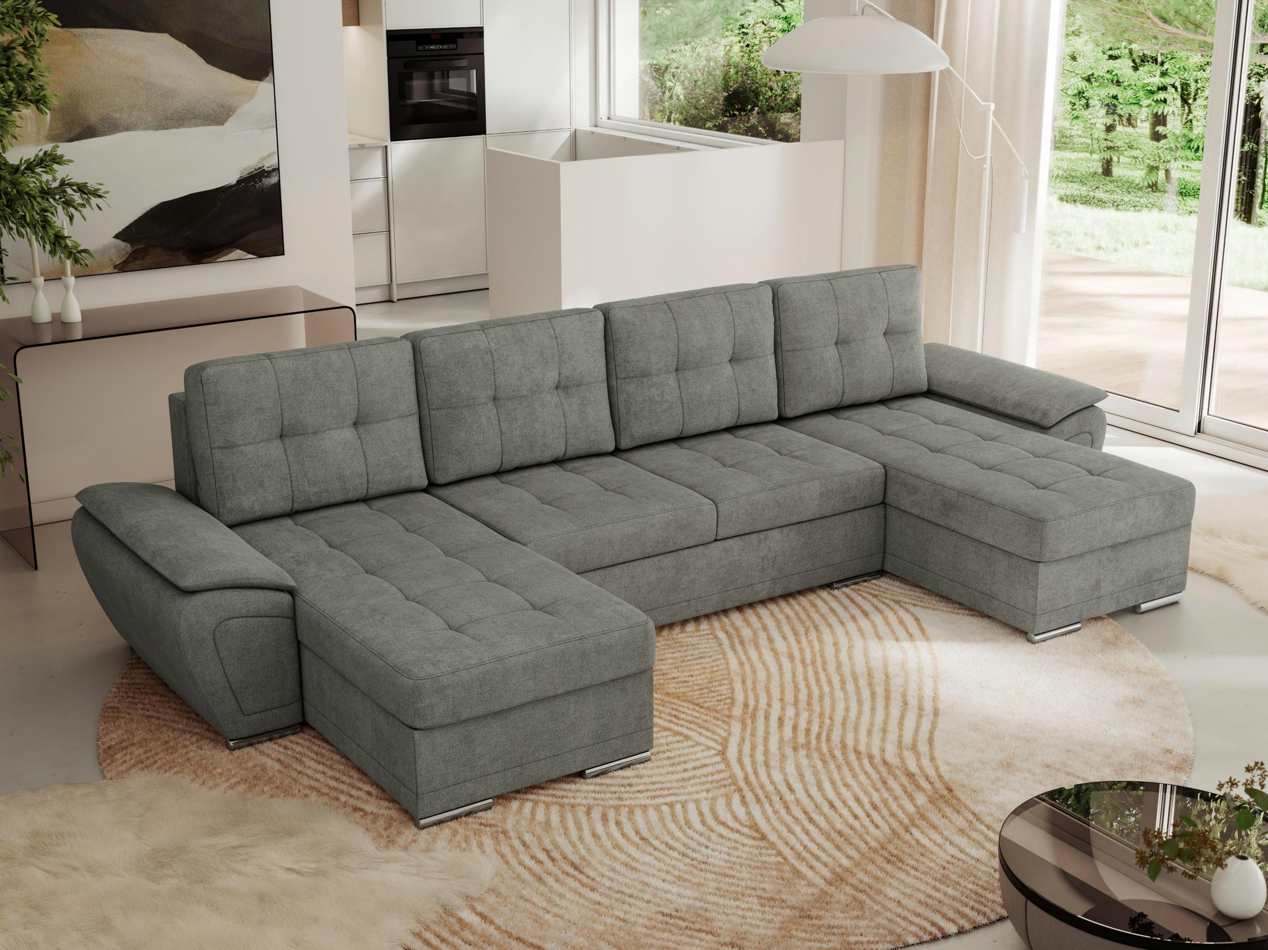 wohnli-moebel-suche-800000853964-1 WOHNLANDSCHAFT UMBRIA U Grau Stukture Textil MKS Möbel > Sofas & Couches > Wohnlandschaften > Wohnlandschaften U-Form Grau