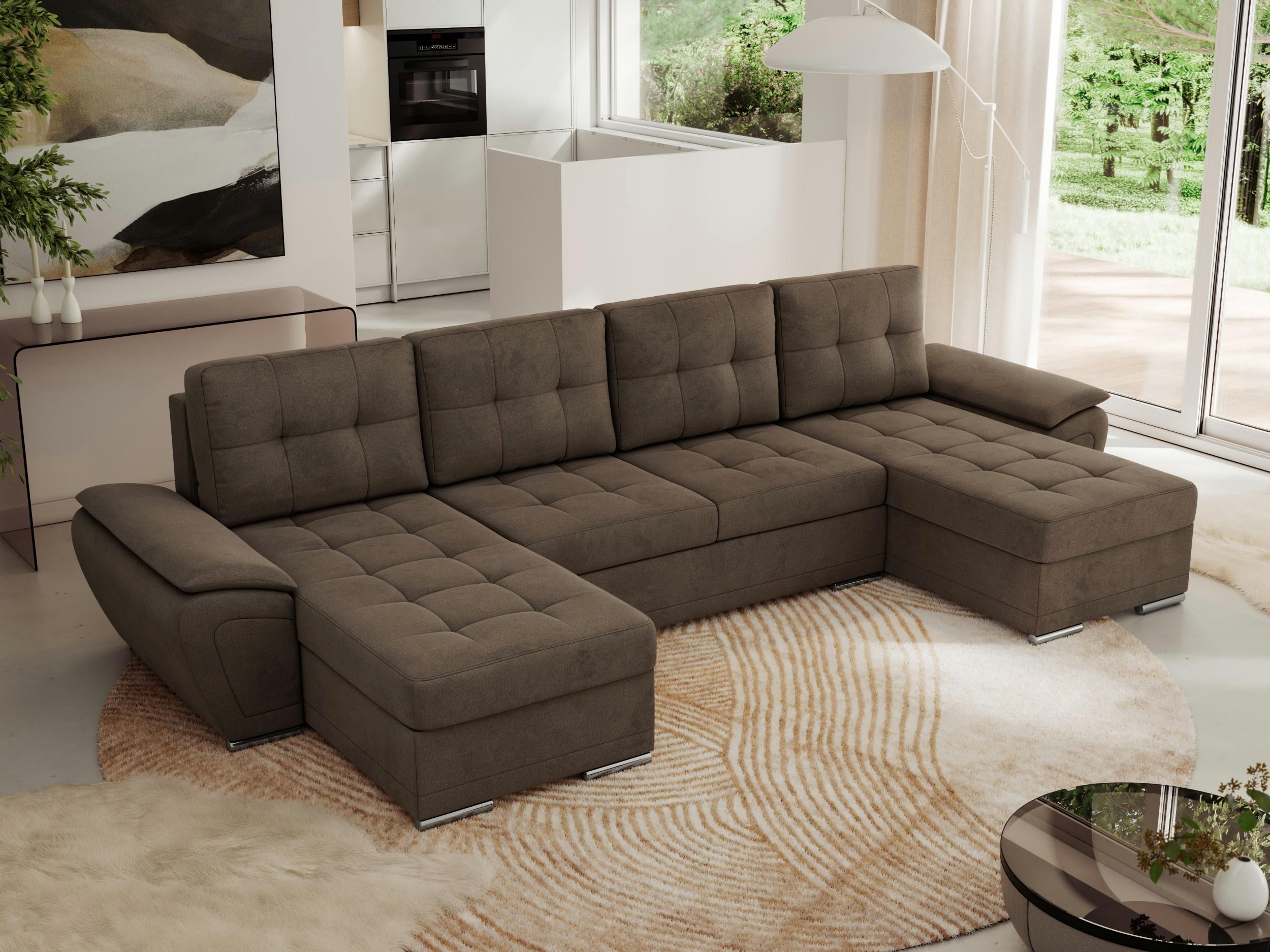 wohnli-moebel-suche-800000853985-1 WOHNLANDSCHAFT UMBRIA U Braun Velvet Textil MKS Möbel > Sofas & Couches > Wohnlandschaften > Wohnlandschaften U-Form Braun