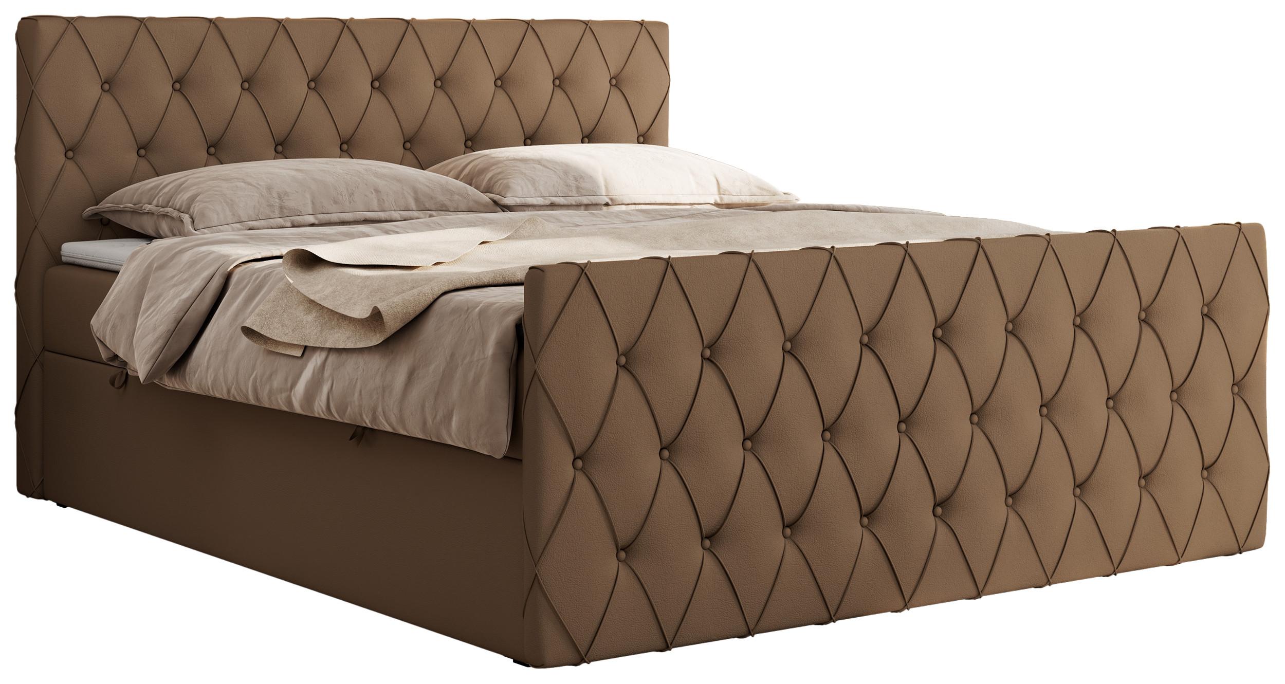 wohnli-moebel-suche-800000853991 Wohnli Möbelsuche - BOXBETT MIREN DUO 140/200 - Braun Kunstleder - H3