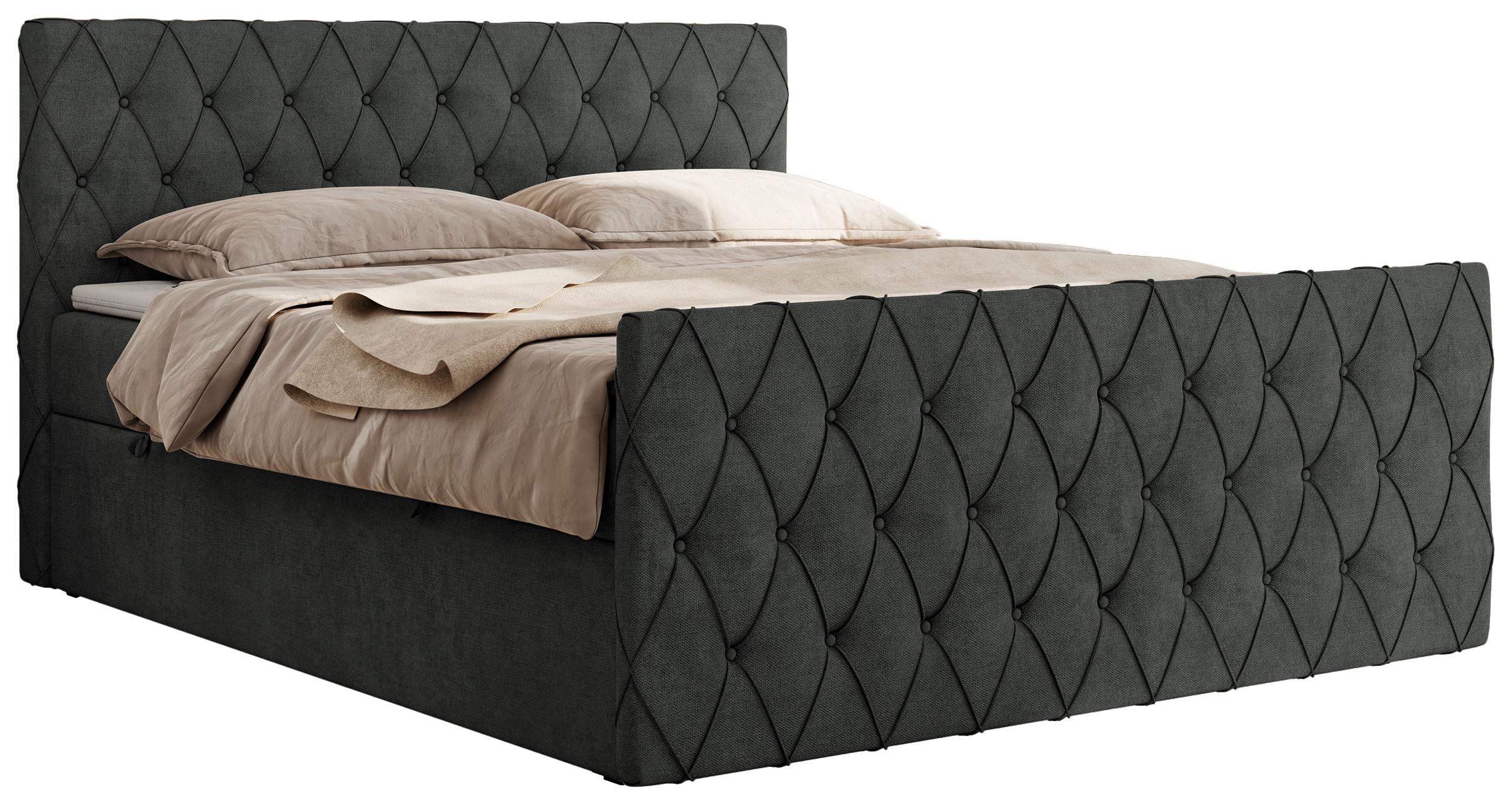 wohnli-moebel-suche-800000854058 Wohnli Möbelsuche - BOXBETT MIREN DUO 140/200 - Dunkelgrau Strukture - H4