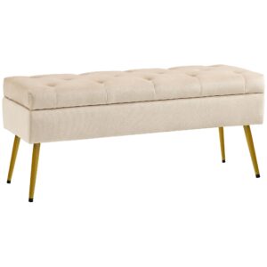 wohnli-moebel-suche-800000856108 Wohnli Möbelsuche - TRUHENBANK mit Samtoptik für Flur Metall Beige
