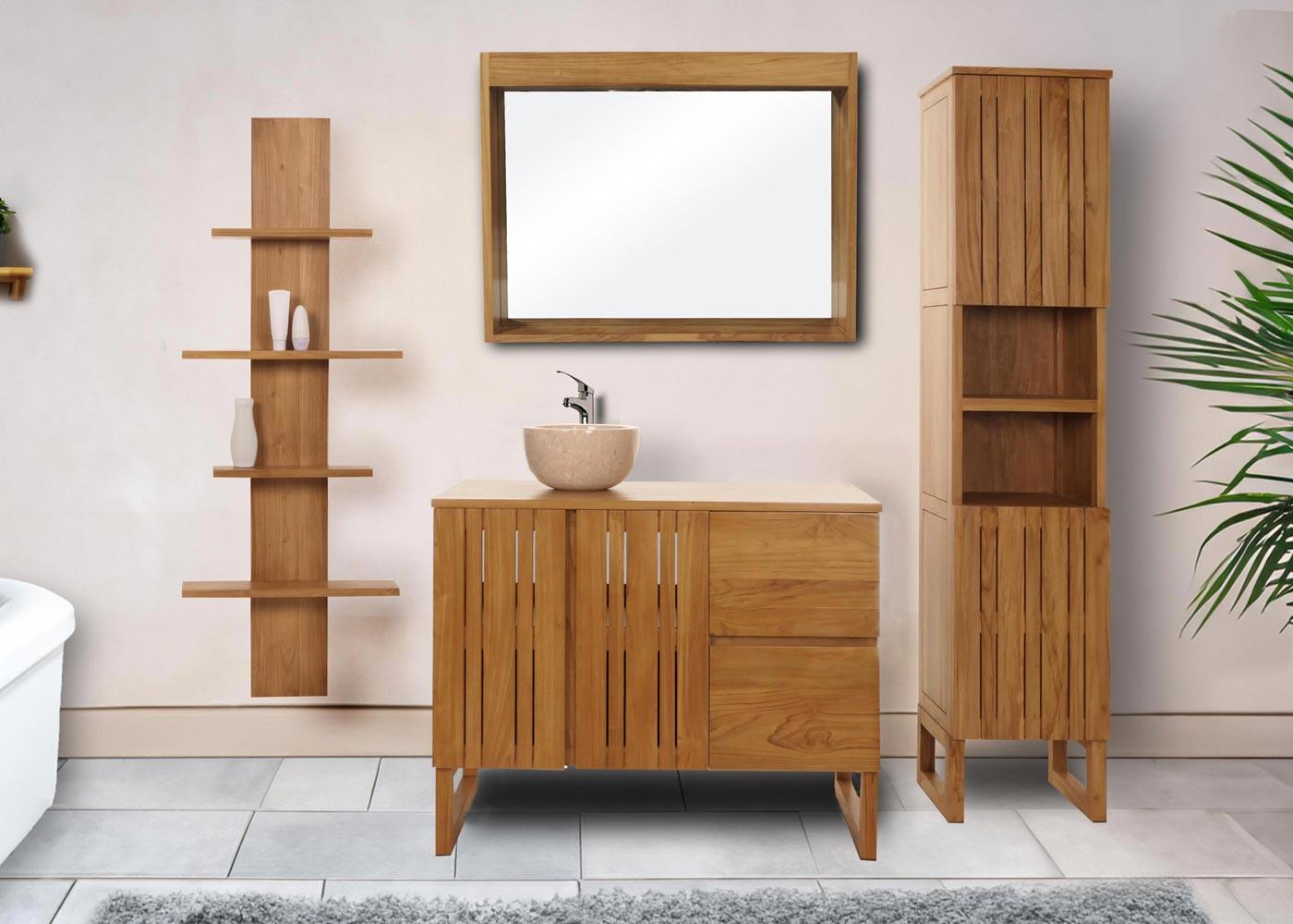 wohnli-moebel-suche-800000861715-1 TEAK-WASCHBECKENUNTERSCHRANK Braun Holz MCW Möbel > Schränke > Badezimmerschränke > Waschbeckenunterschränke Braun