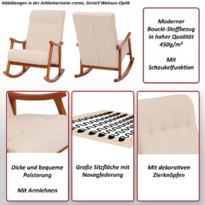 wohnli-moebel-suche-800000861722-1 SCHAUKELSTUHL Grau Textil MCW Möbel > Sessel > Relaxsessel Grau