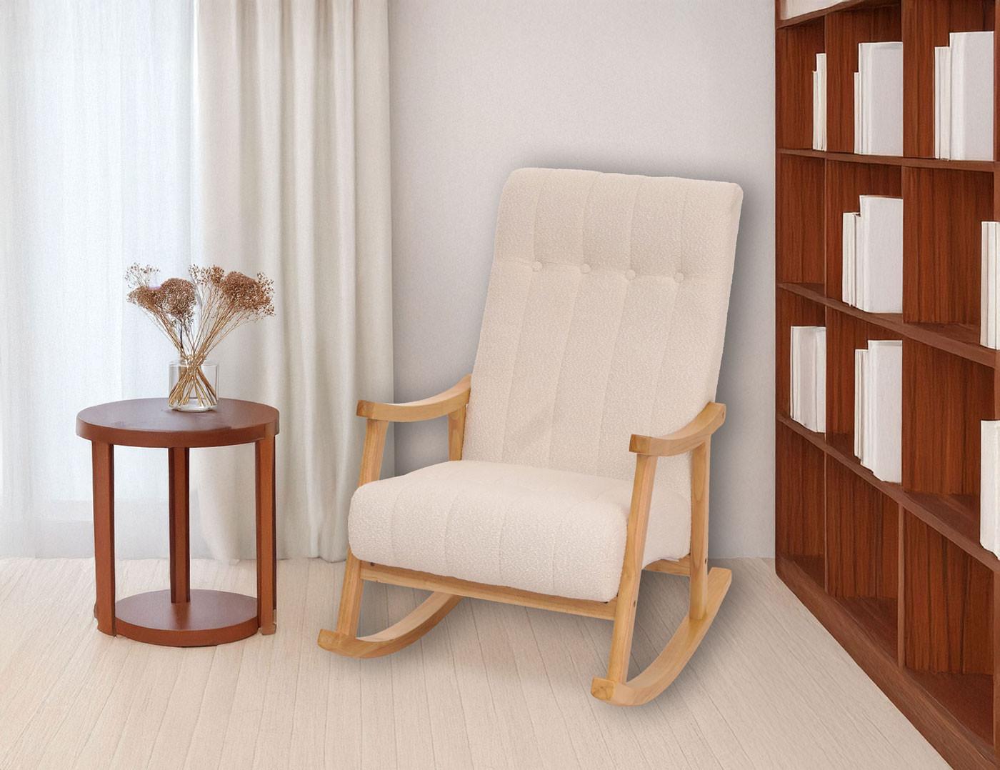 wohnli-moebel-suche-800000861729-1 SCHAUKELSTUHL Cremeweiß Textil MCW Möbel > Sessel > Relaxsessel Weiß