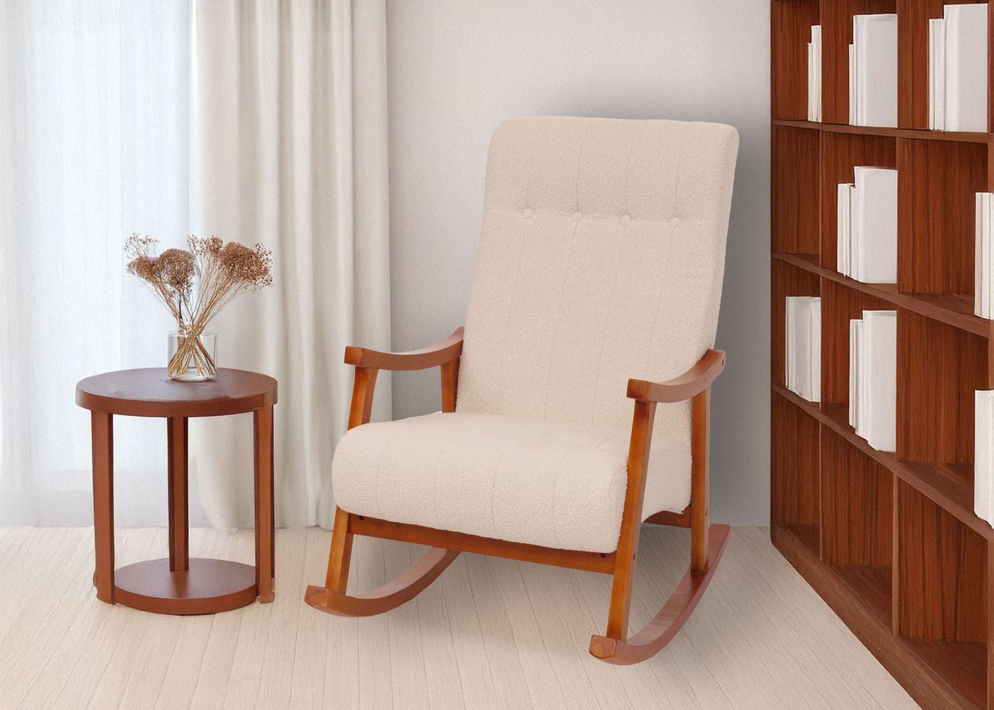 SCHAUKELSTUHL Cremeweiß Textil MCW Möbel > Sessel > Relaxsessel Weiß