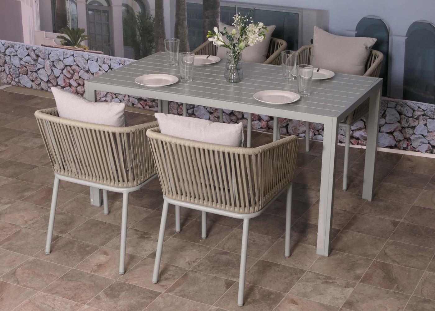 wohnli-moebel-suche-800000861834-1 GARTENGARNITUR Grau 5-teilig-Set Metall MCW Garten & Outdoor > Gartenmöbel > Gartenmöbel-Sets Grau