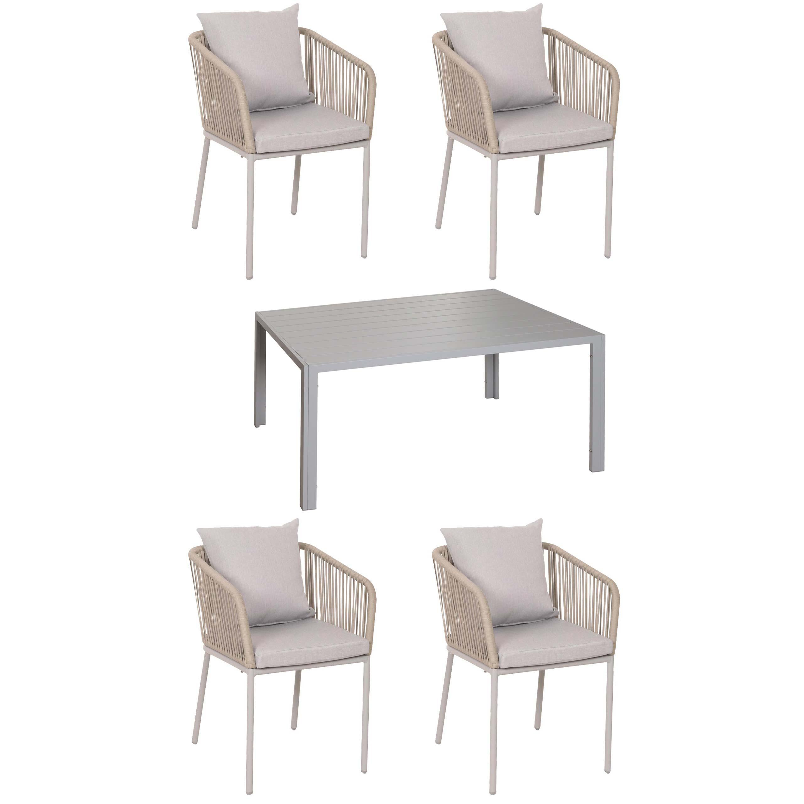 wohnli-moebel-suche-800000861834 Wohnli Möbelsuche - GARTENGARNITUR Grau 5-teilig-Set