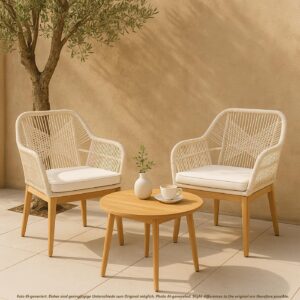 GARTENSTUHL H56B Beige Holz MCW Garten & Outdoor > Gartenmöbel > Gartenstühle Beige