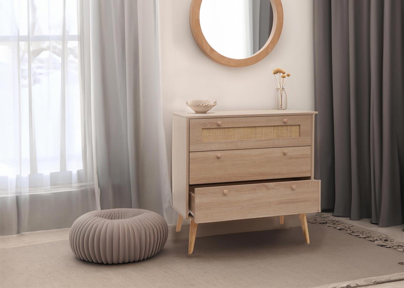 SCHUBLADENKOMMODE Braun Holzwerkstoff MCW Möbel > Kommoden & Schubladenschränke > Kommoden Braun