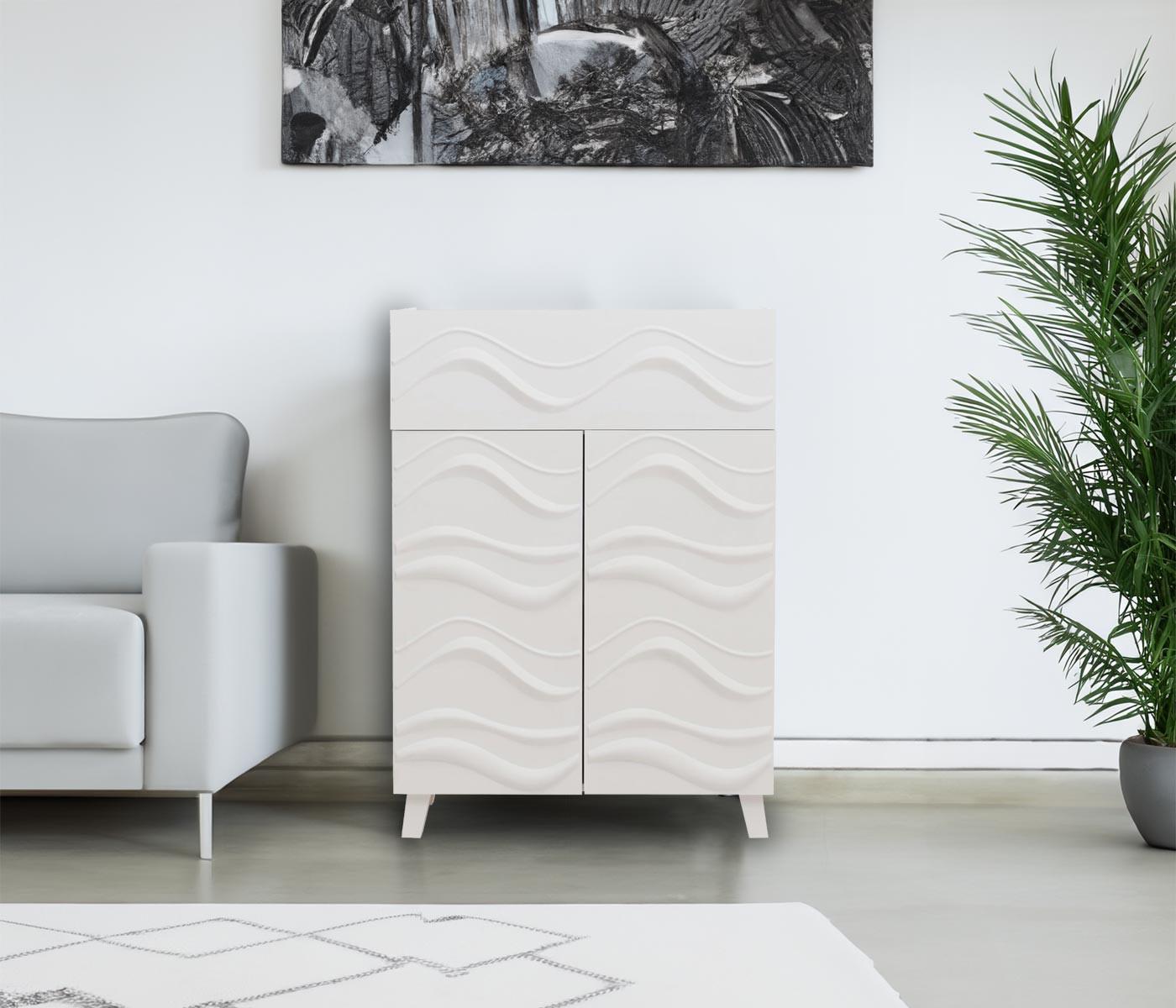 KOMMODE Weiß Holz MCW Möbel > Kommoden & Schubladenschränke > Kommoden Weiß