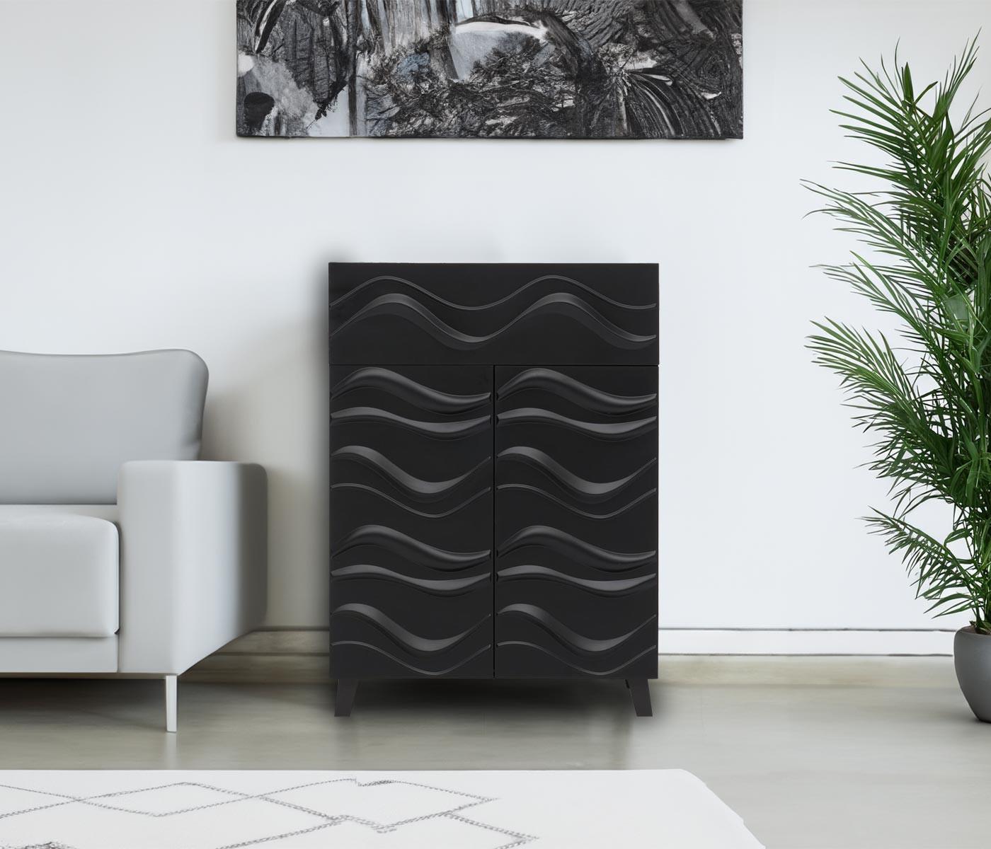 wohnli-moebel-suche-800000862033-1 KOMMODE Schwarz Holz MCW Möbel > Kommoden & Schubladenschränke > Kommoden Schwarz