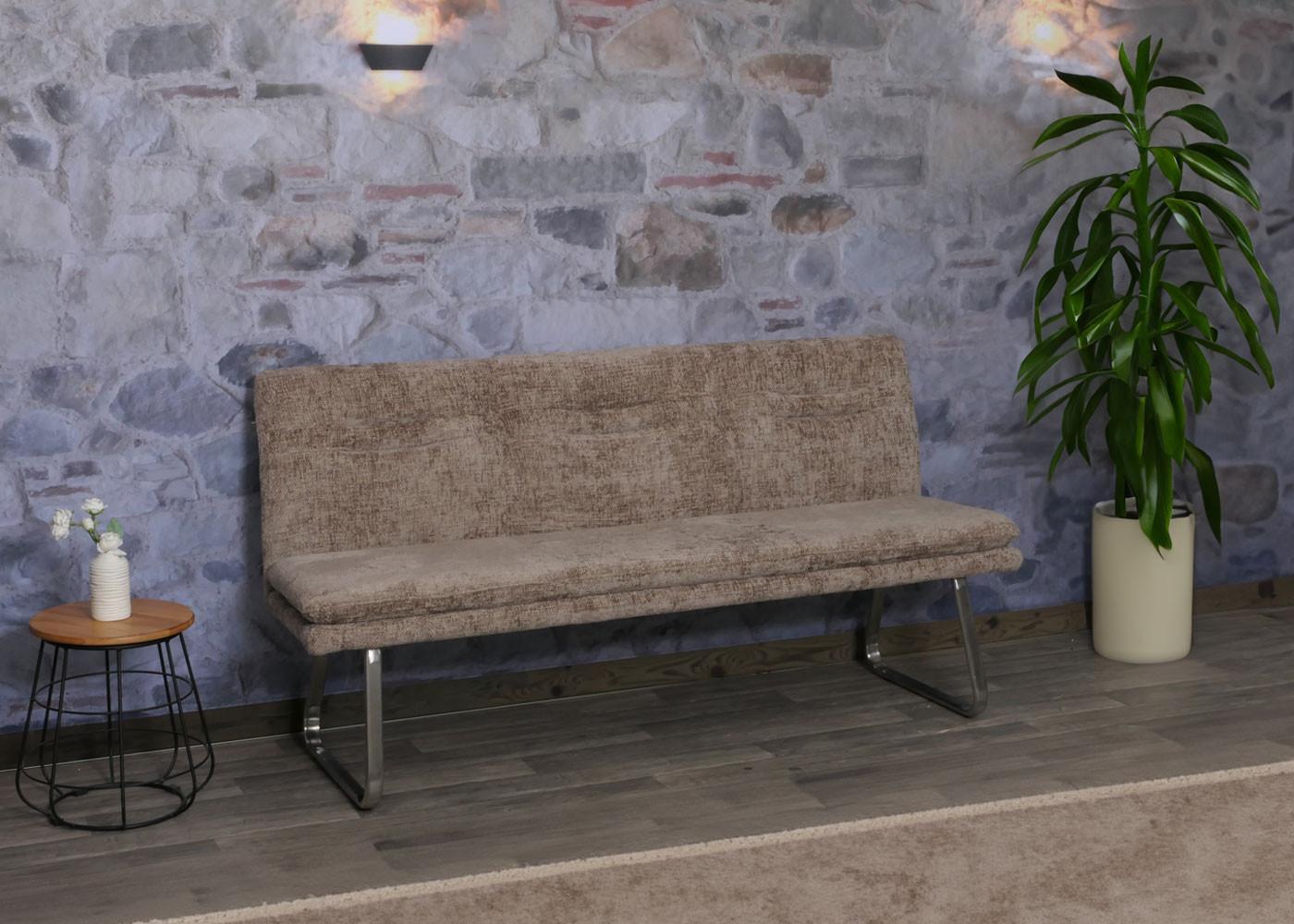 SITZBANK Braun Textil MCW Möbel > Bänke > Sitzbänke Braun
